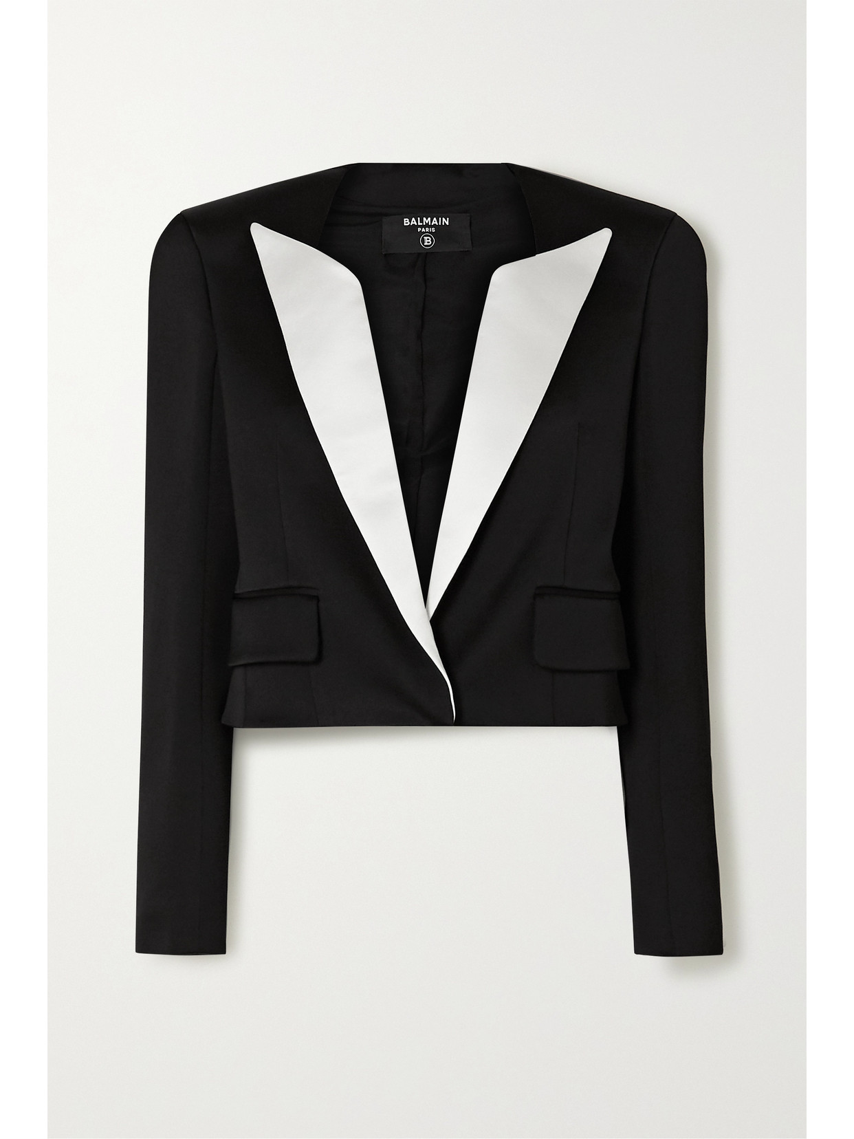 balmain cropped blazer