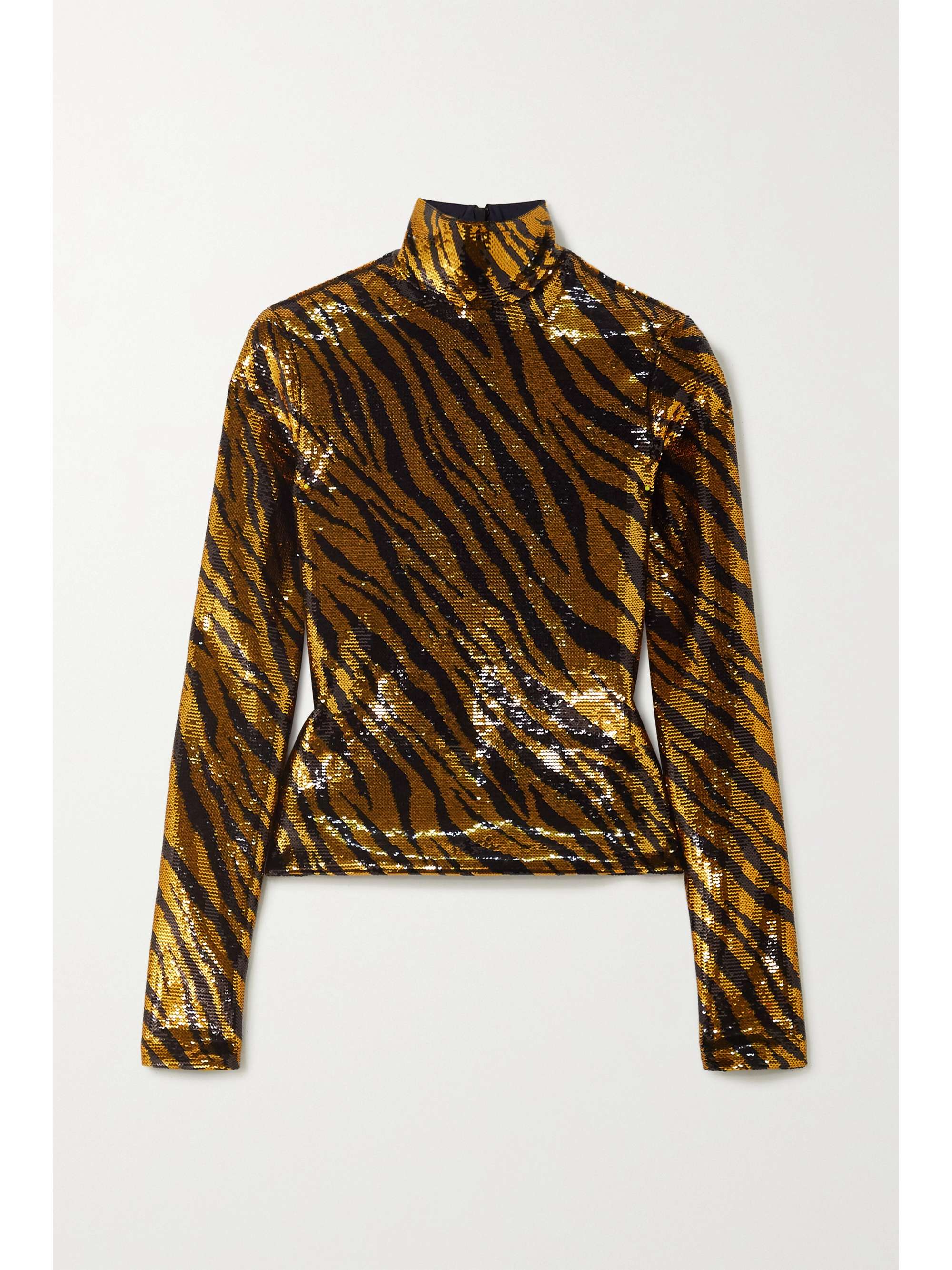 gold sequin turtleneck