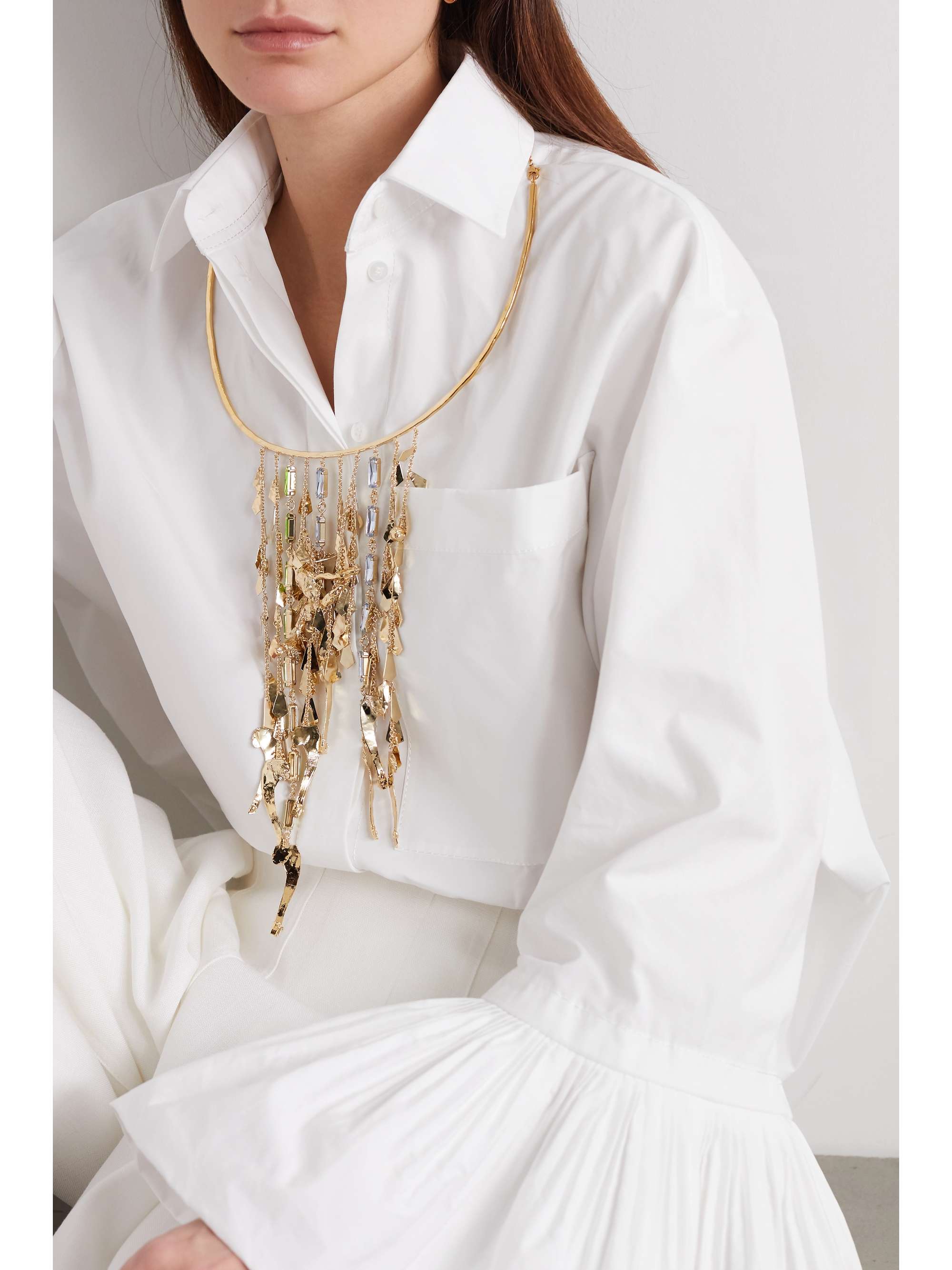 VALENTINO GARAVANI Valentino Garavani Cult gold-tone crystal necklace