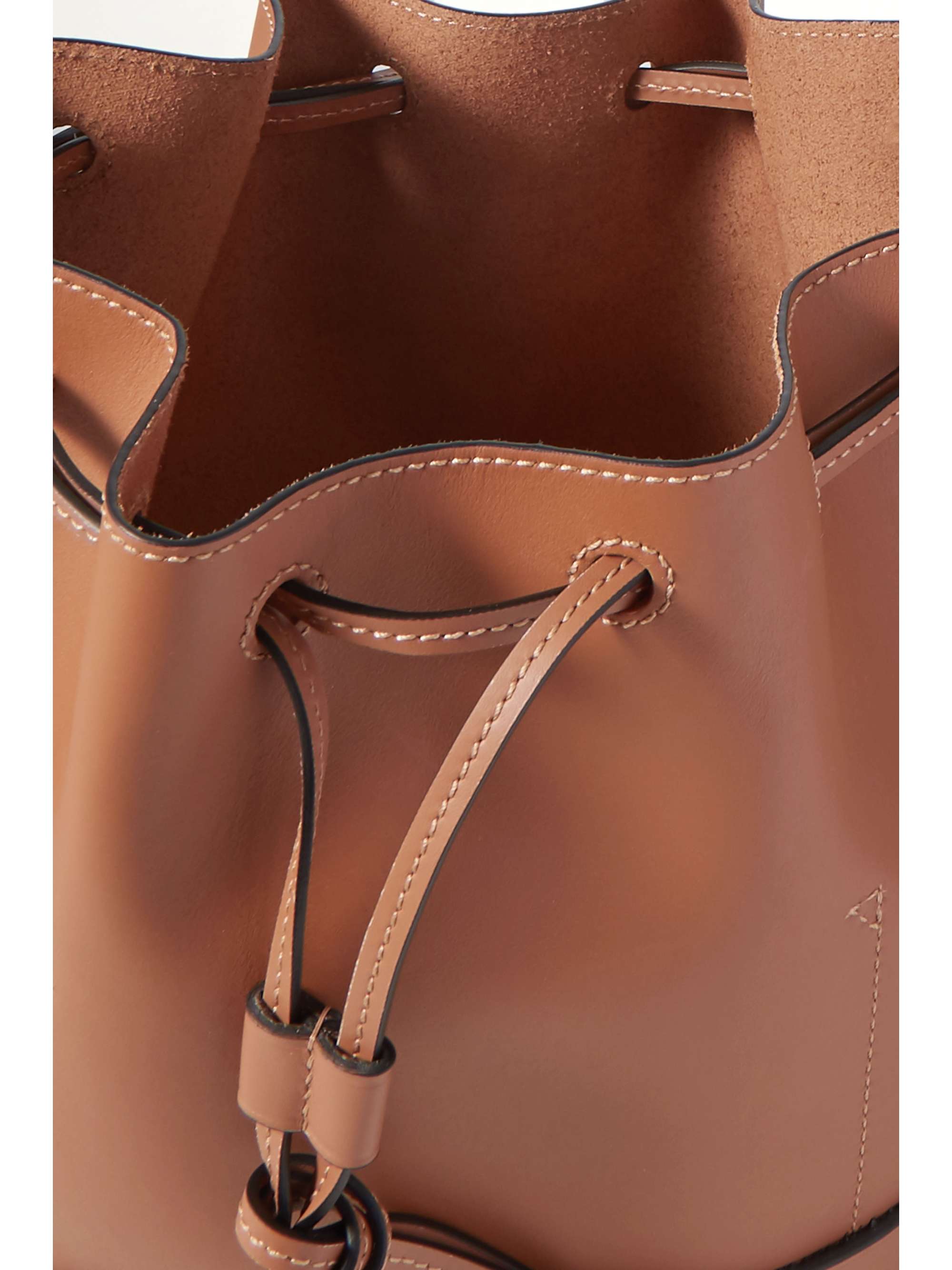 Balloon small leather bucket bag