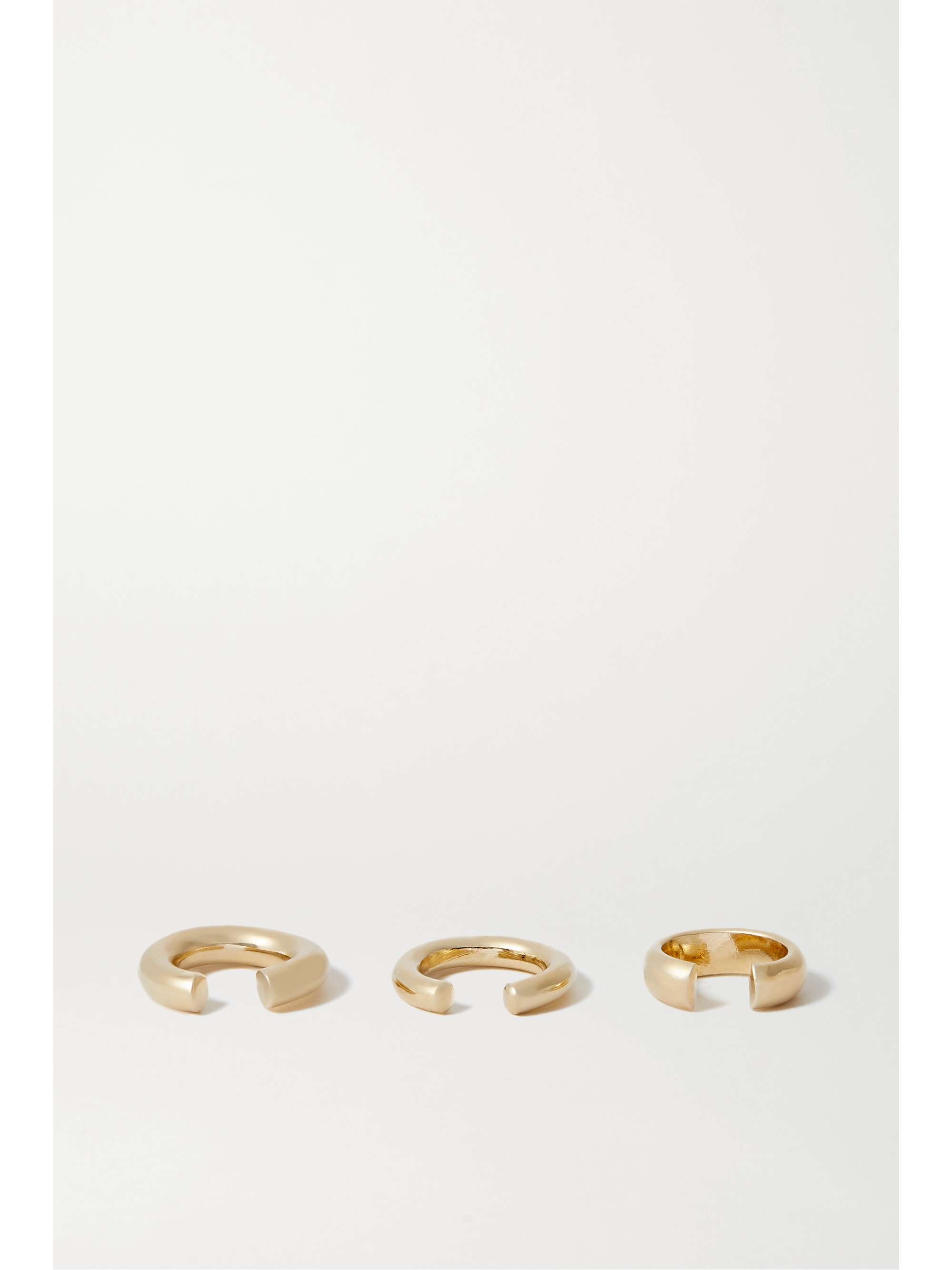 JENNIFER FISHER Gold-plated ear cuff trio