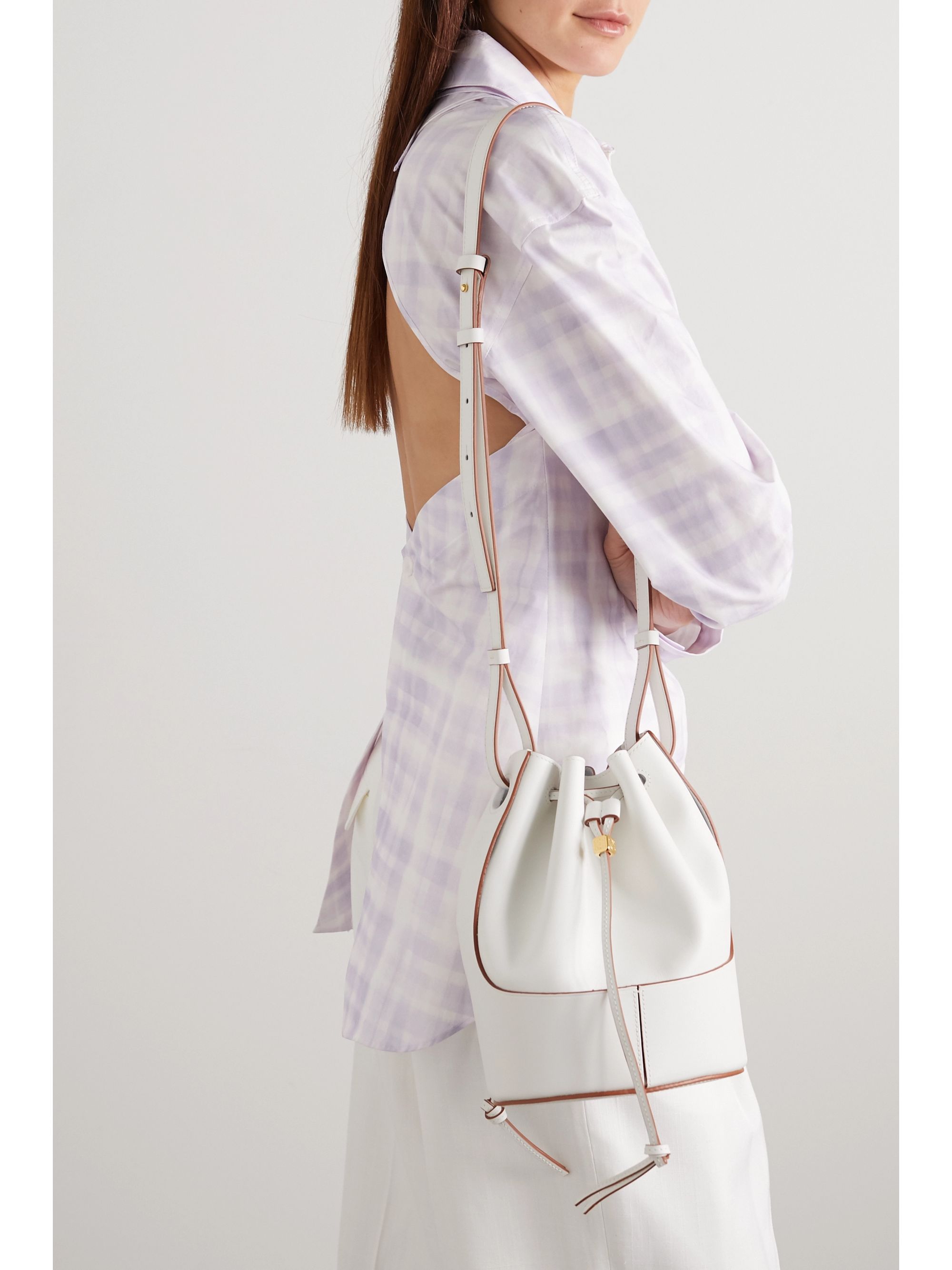 loewe balloon small leather bucket bag