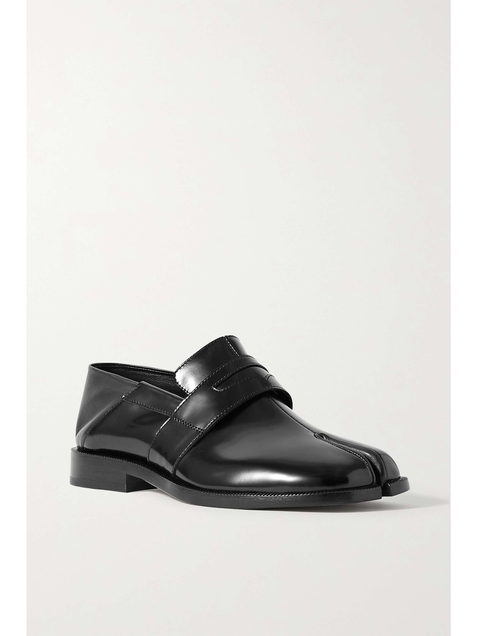 MAISON MARGIELA Split-toe patent-leather collapsible-heel loafers