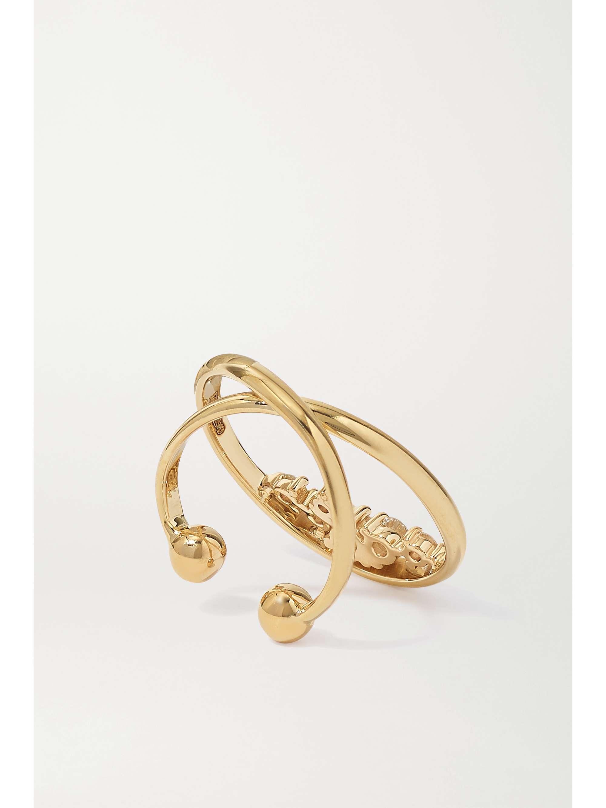 MIZUKI 14-karat gold diamond ear cuff