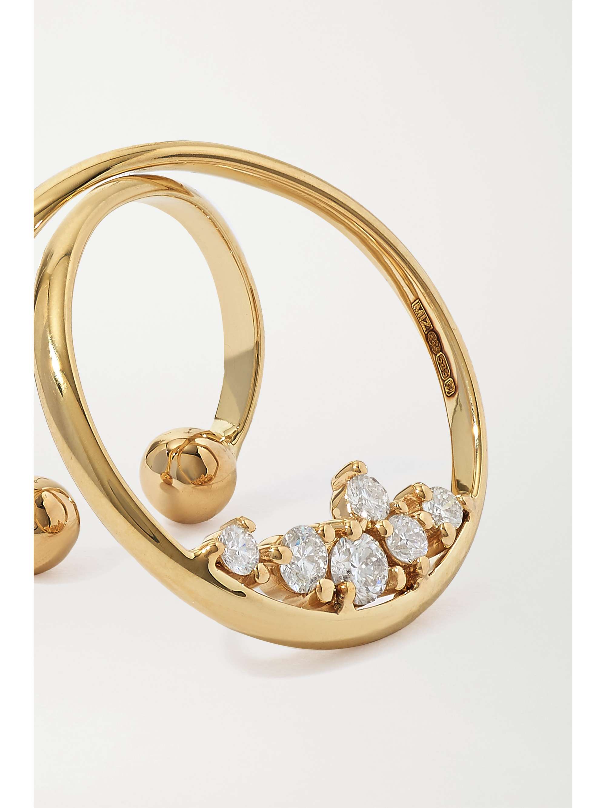 MIZUKI 14-karat gold diamond ear cuff