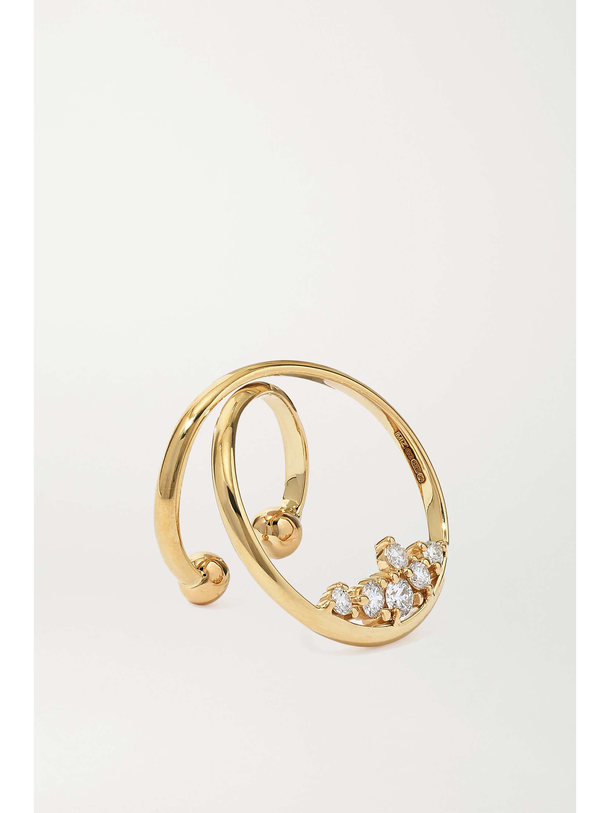 MIZUKI 14-karat gold diamond ear cuff