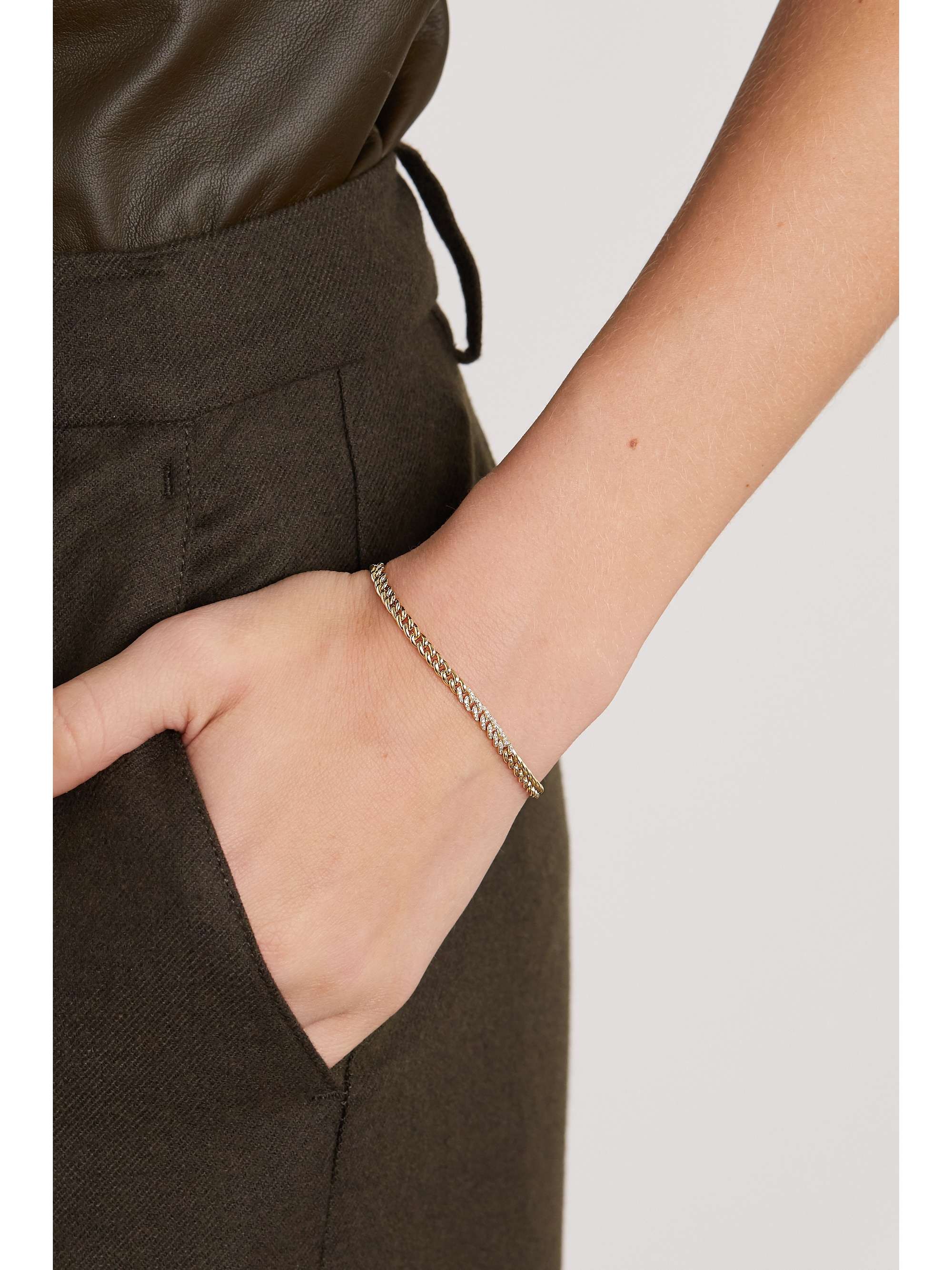 STONE AND STRAND 10-karat gold diamond bracelet