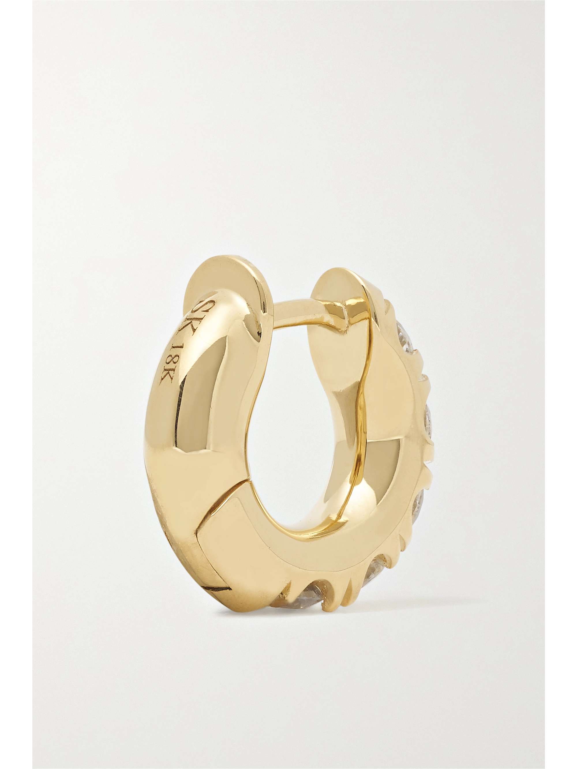 SPINELLI KILCOLLIN 18-karat gold diamond hoop earring