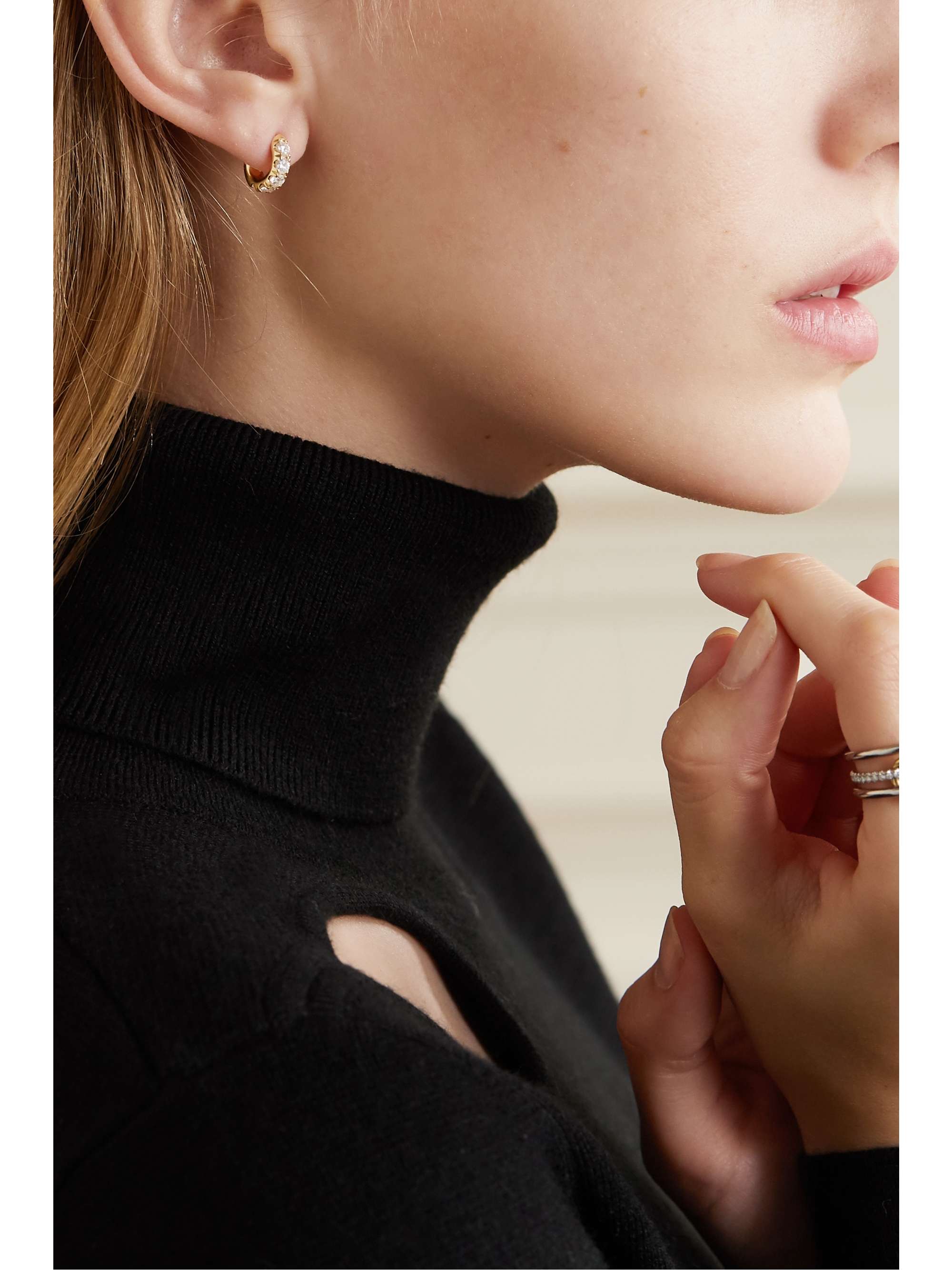 SPINELLI KILCOLLIN 18-karat gold diamond hoop earring