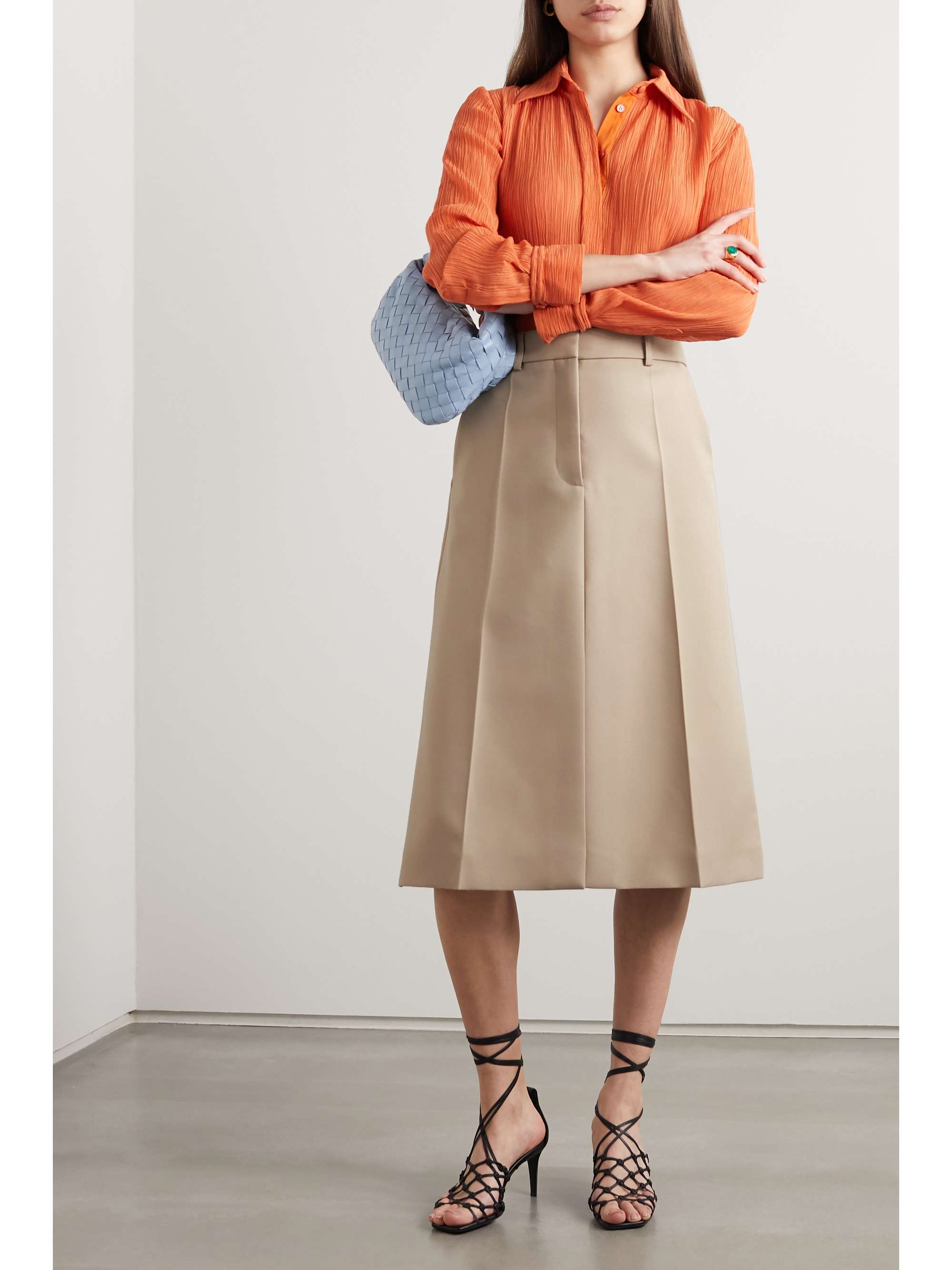 STELLA MCCARTNEY + NET SUSTAIN Alisha twill skirt