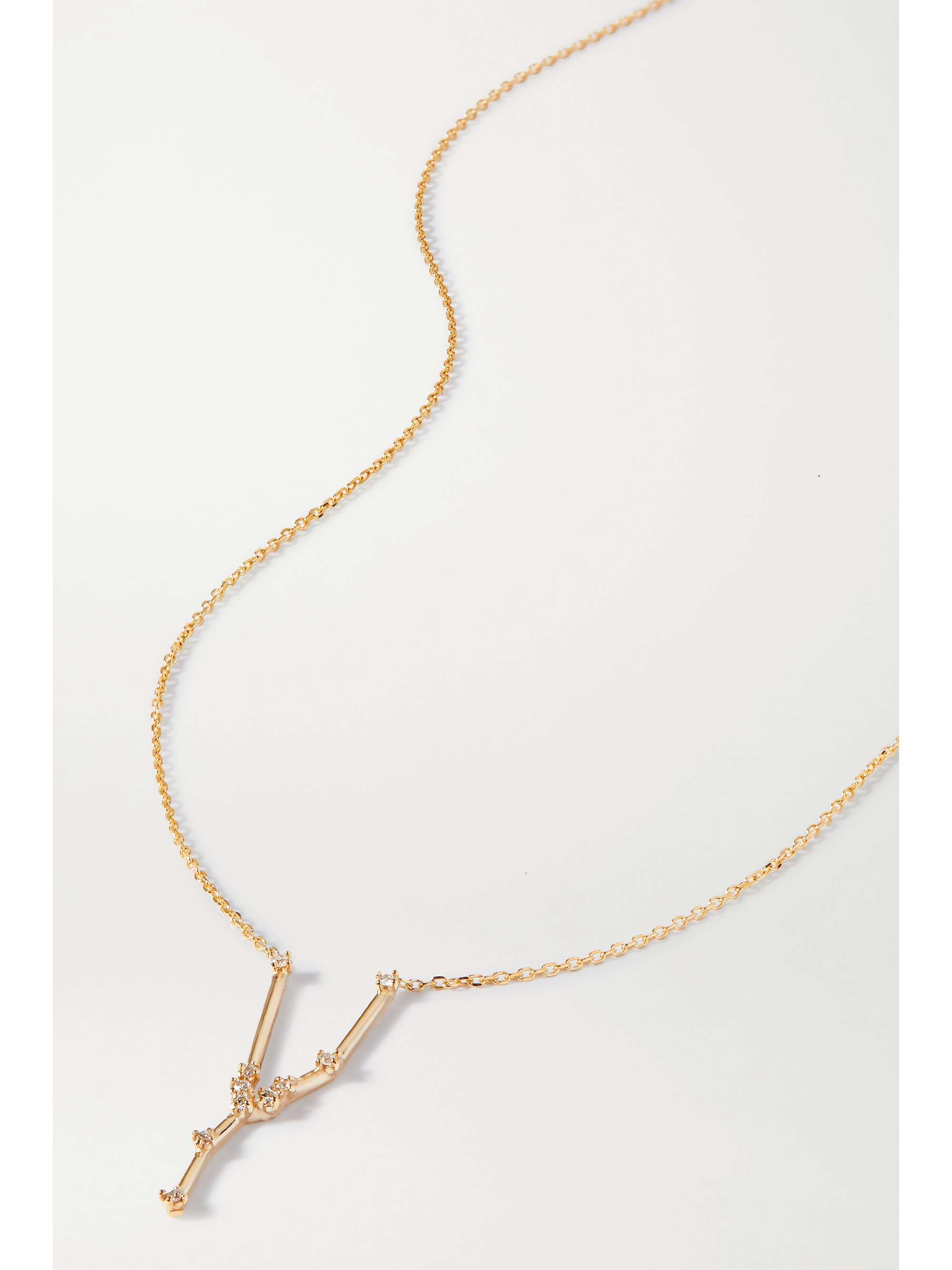karat gold diamond necklace | SARAH 