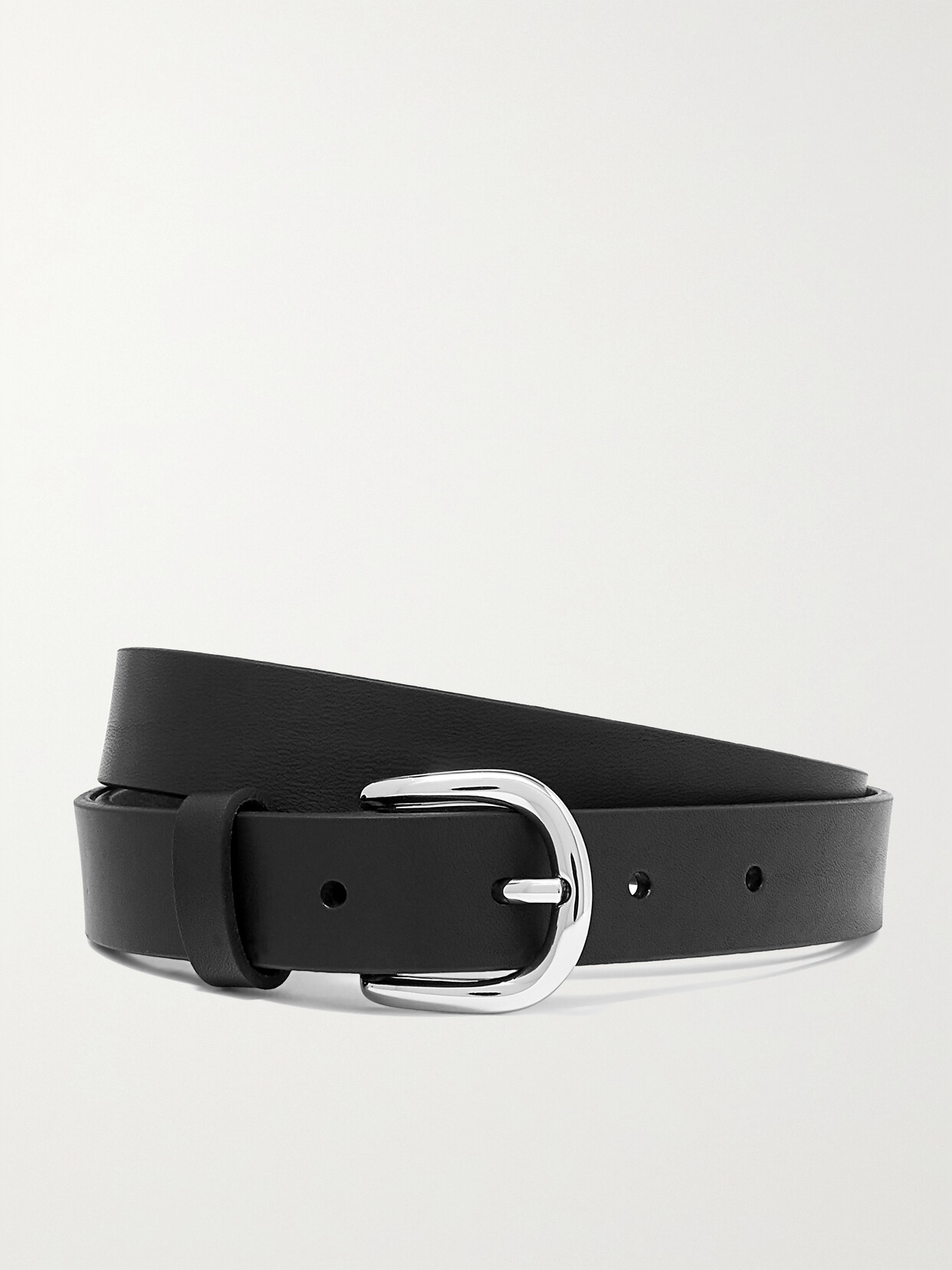 Isabel Marant Black Zap Leather Belt In Black