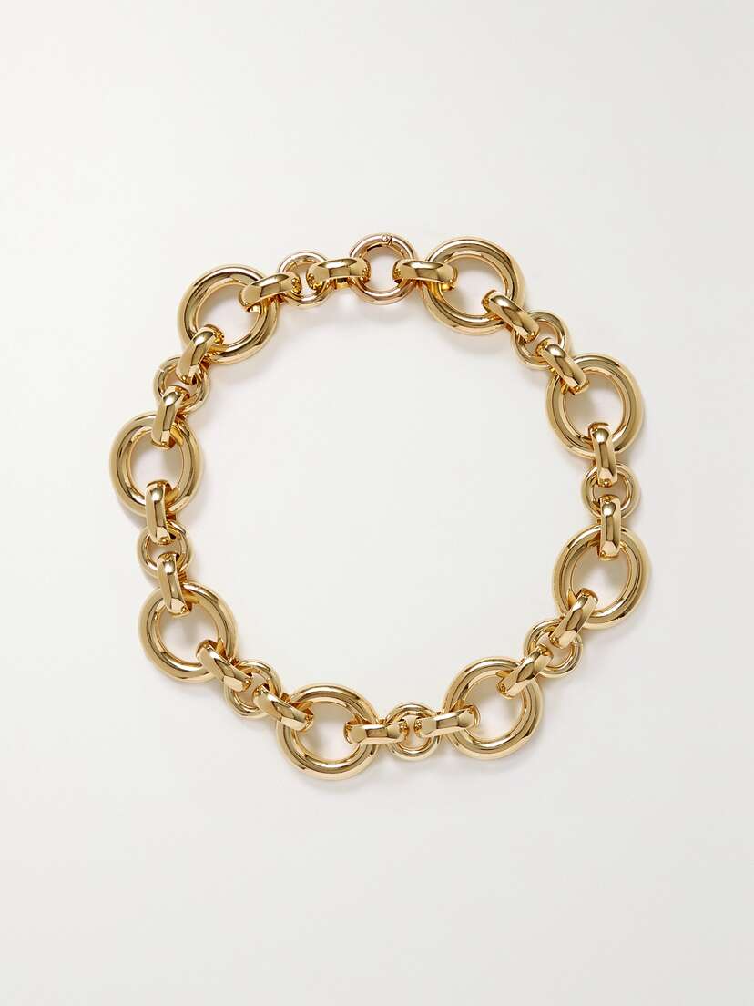 Laura Lombardi + Net Sustain Calle Gold-plated Recycled Necklace