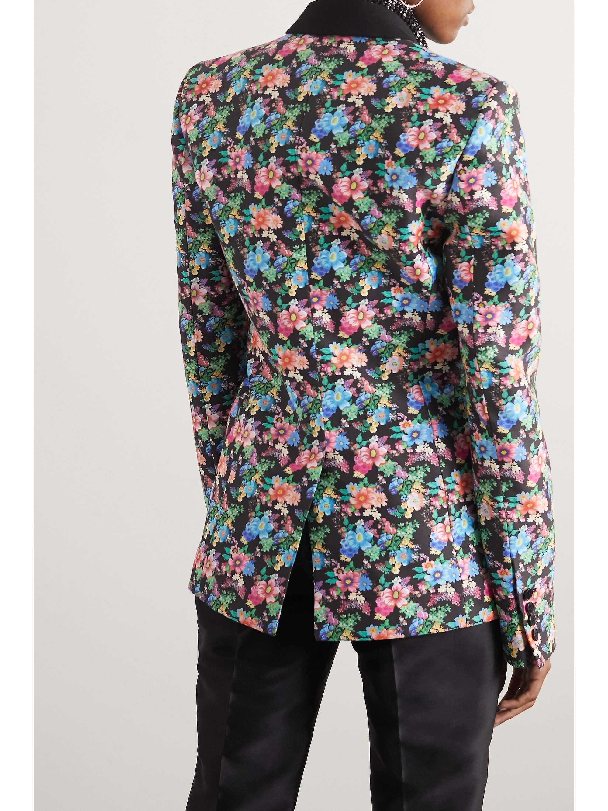 RABANNE Floral-print cotton-blend blazer