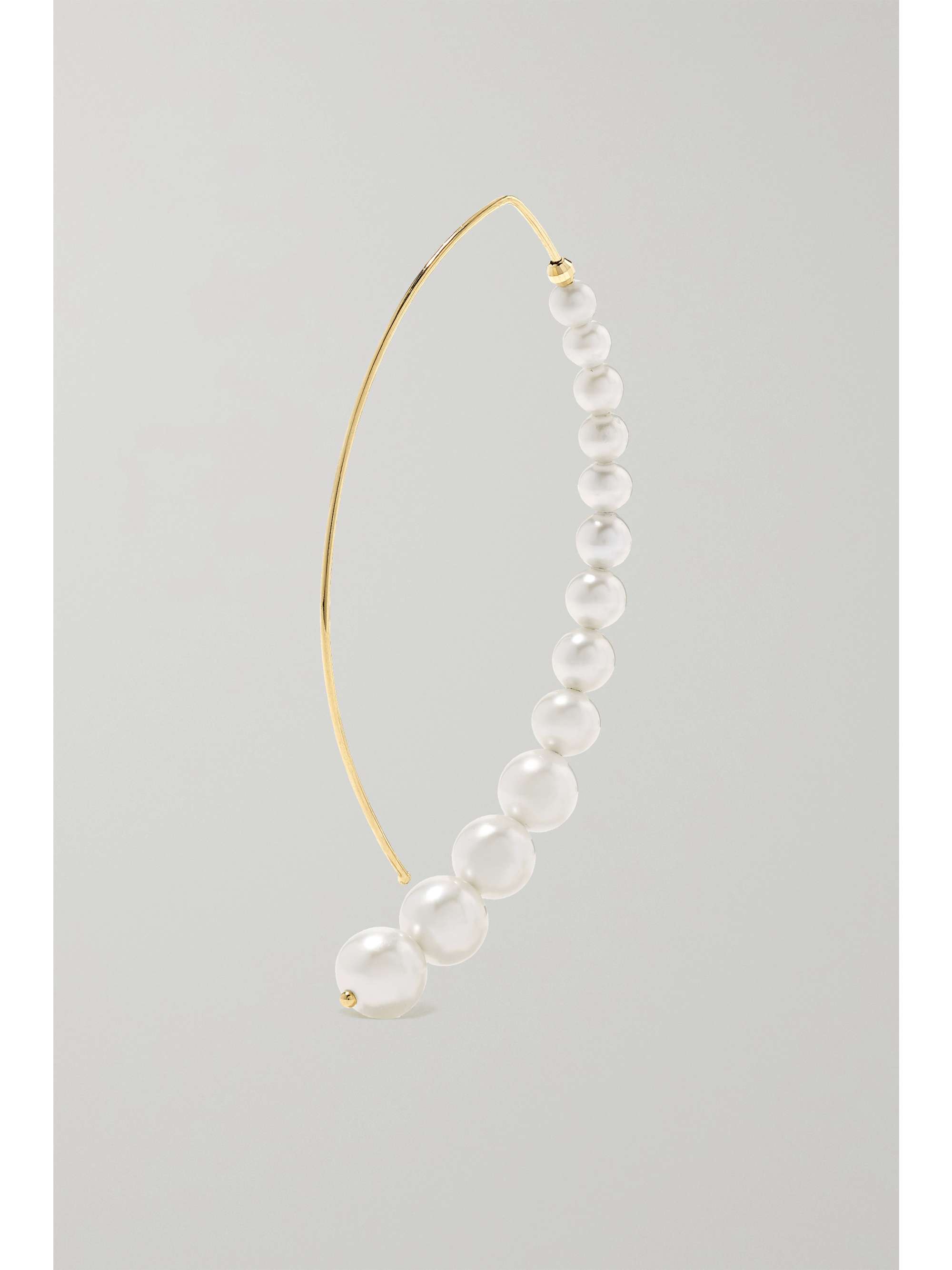 MIZUKI 14-karat gold pearl earrings