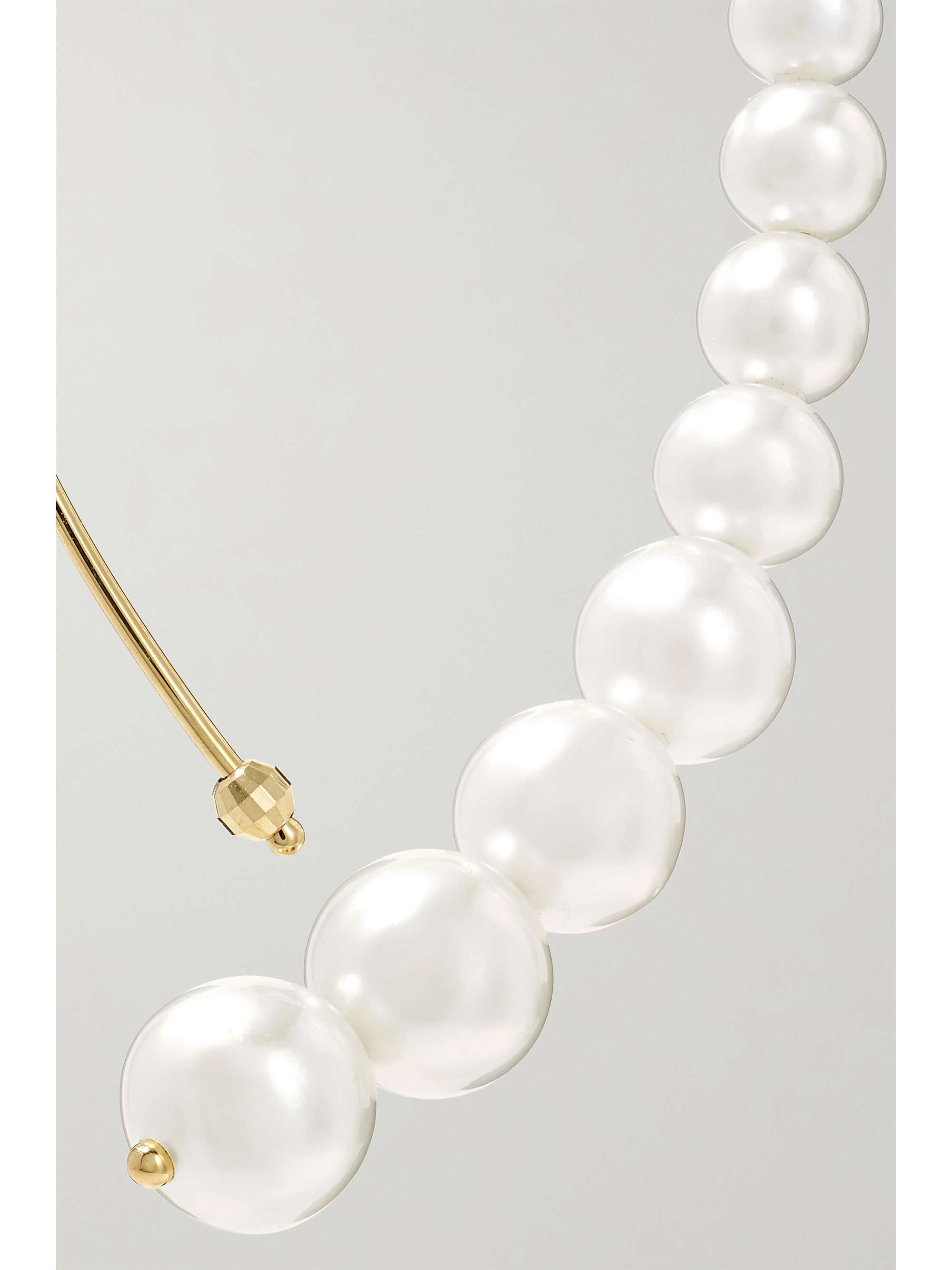 MIZUKI 14-karat gold pearl earrings