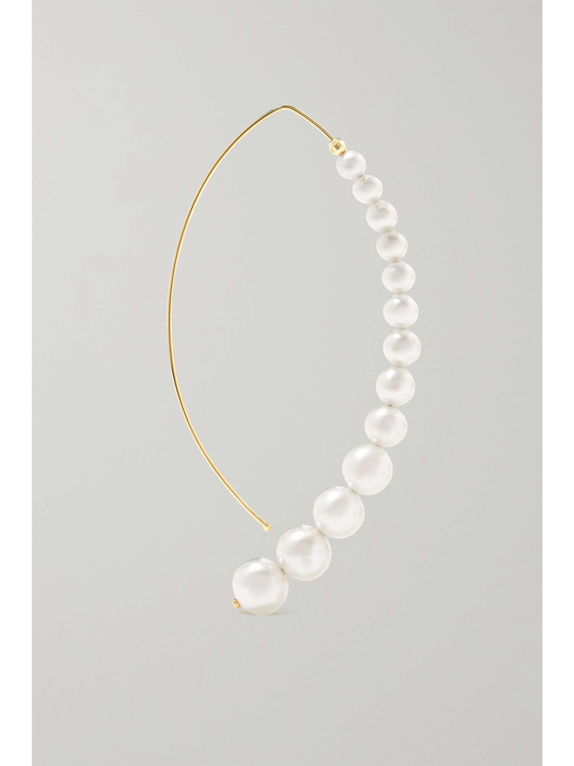 MIZUKI 14-karat gold pearl earrings