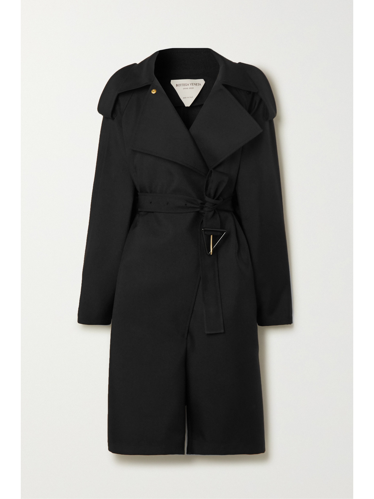 BOTTEGA VENETA DOUBLE-BREASTED BELTED TWILL PLAYSUIT