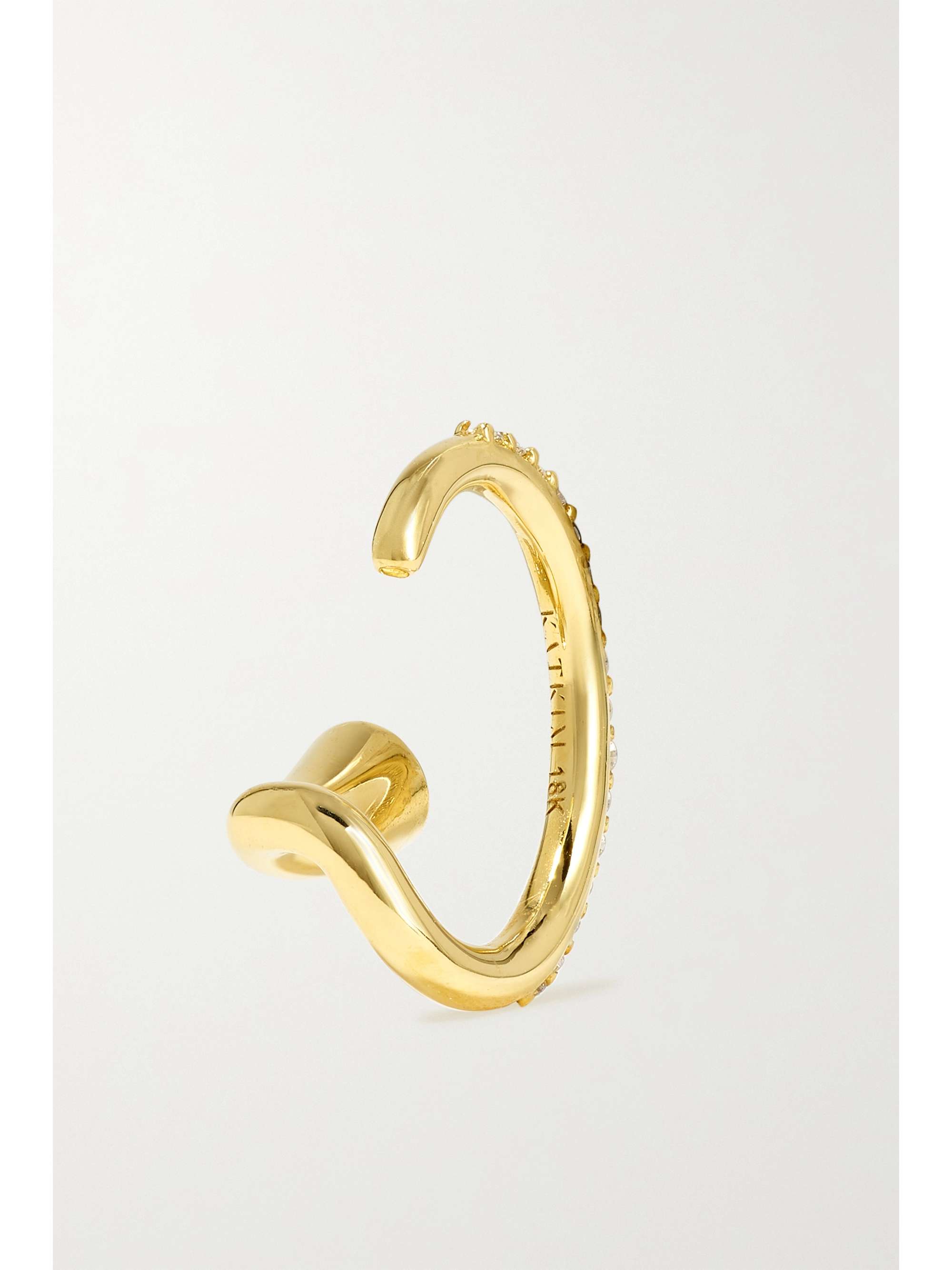 KATKIM Crescendo Flare Ear Cuff aus Gold mit Diamanten