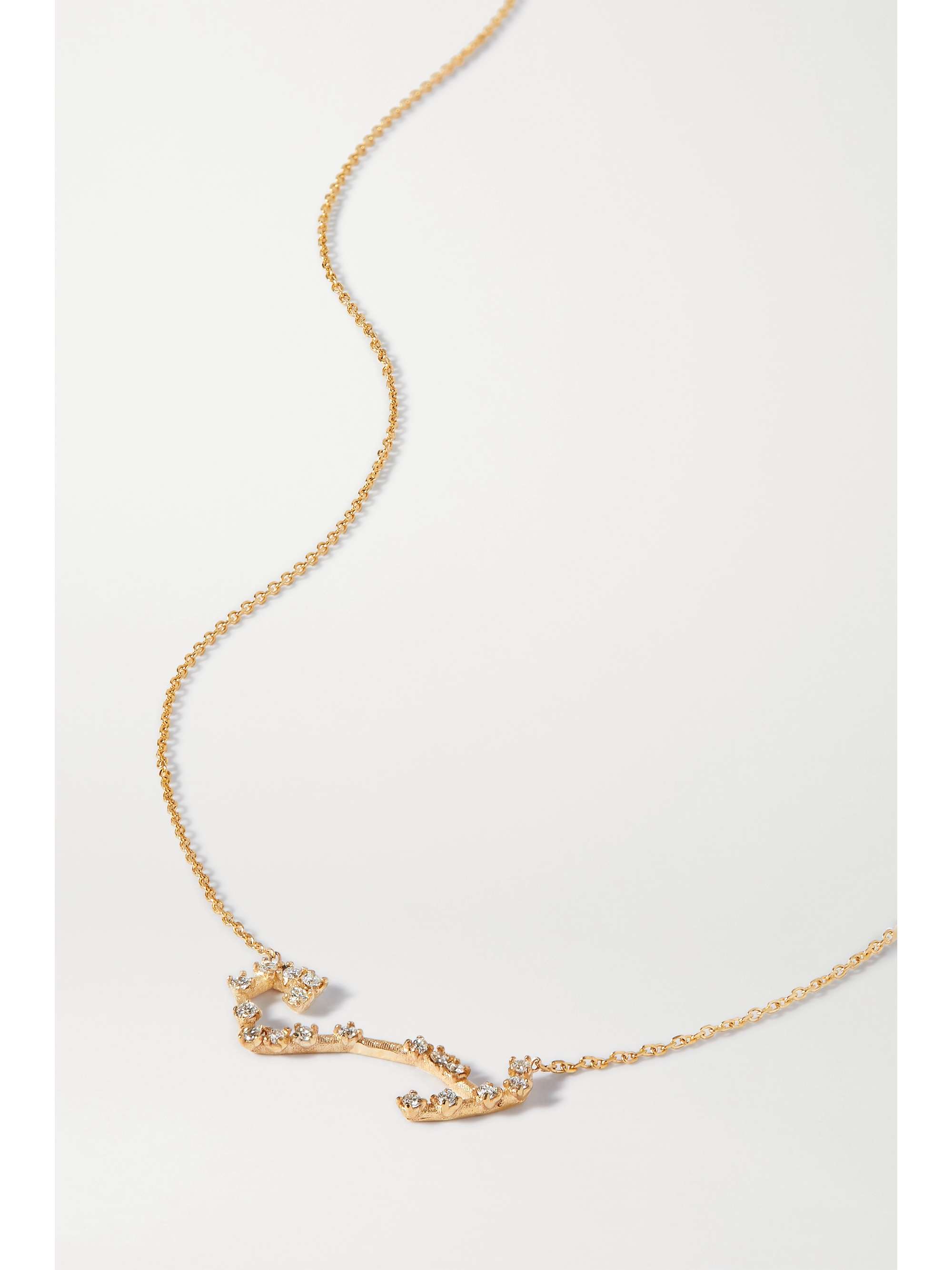 Gold Celestial Scorpio 10karat gold diamond necklace SARAH