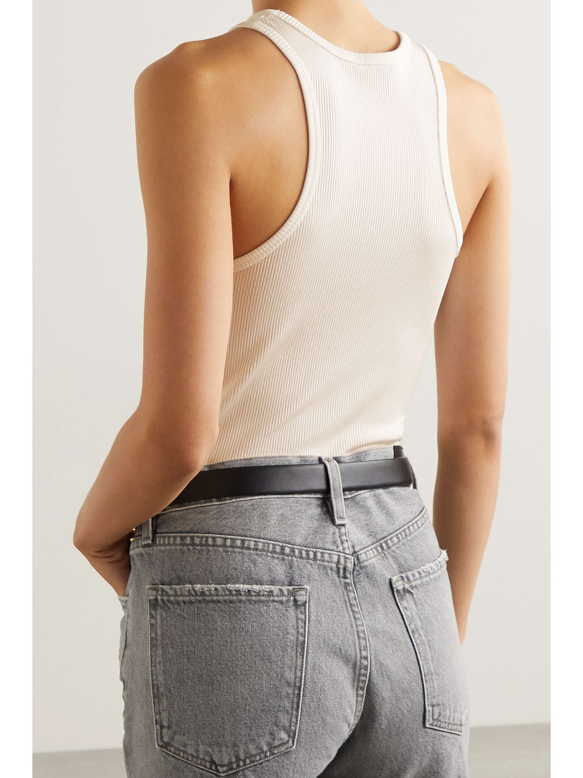 GOLDSIGN Ribbed stretch-jersey tank