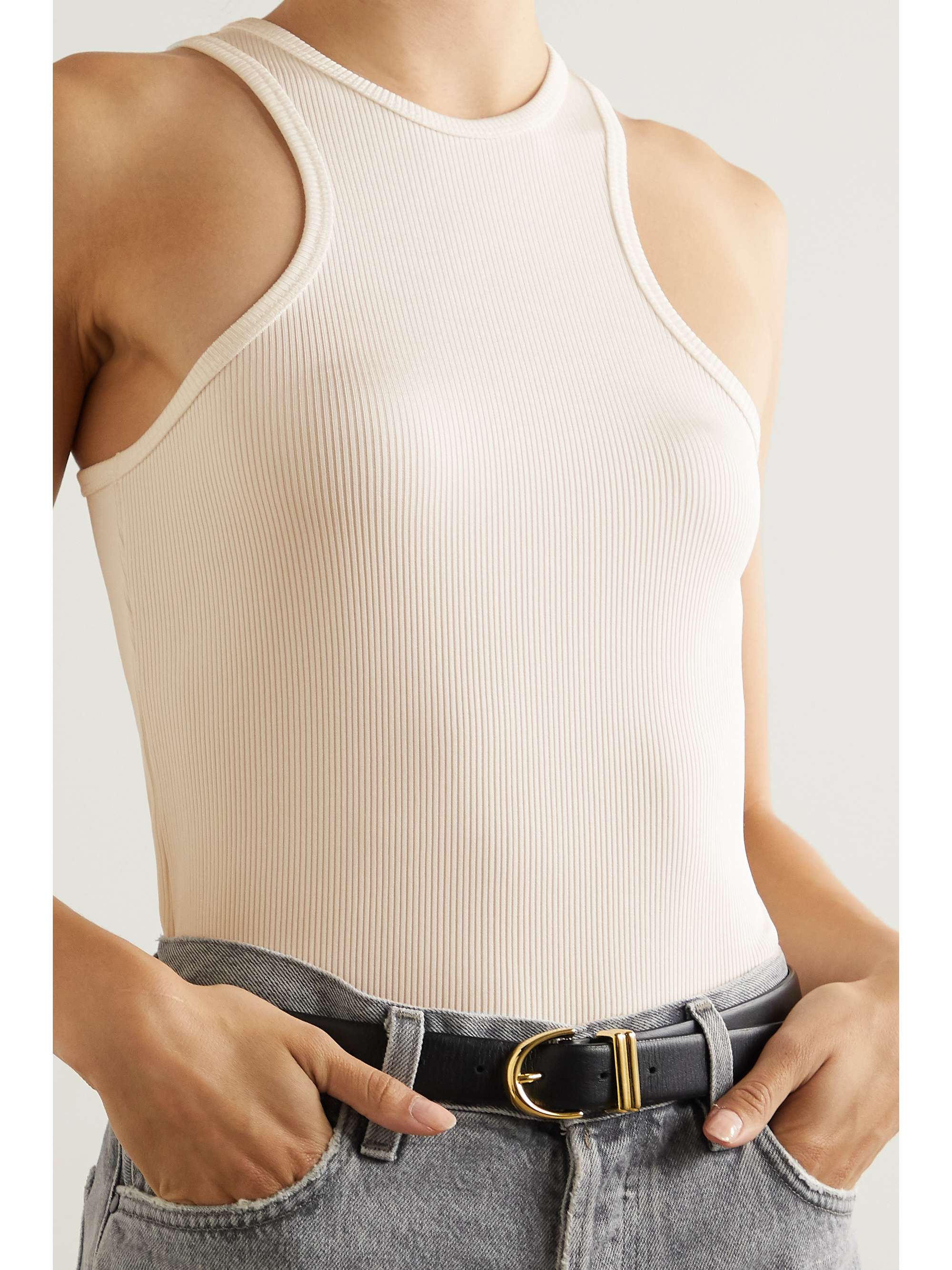 GOLDSIGN Ribbed stretch-jersey tank