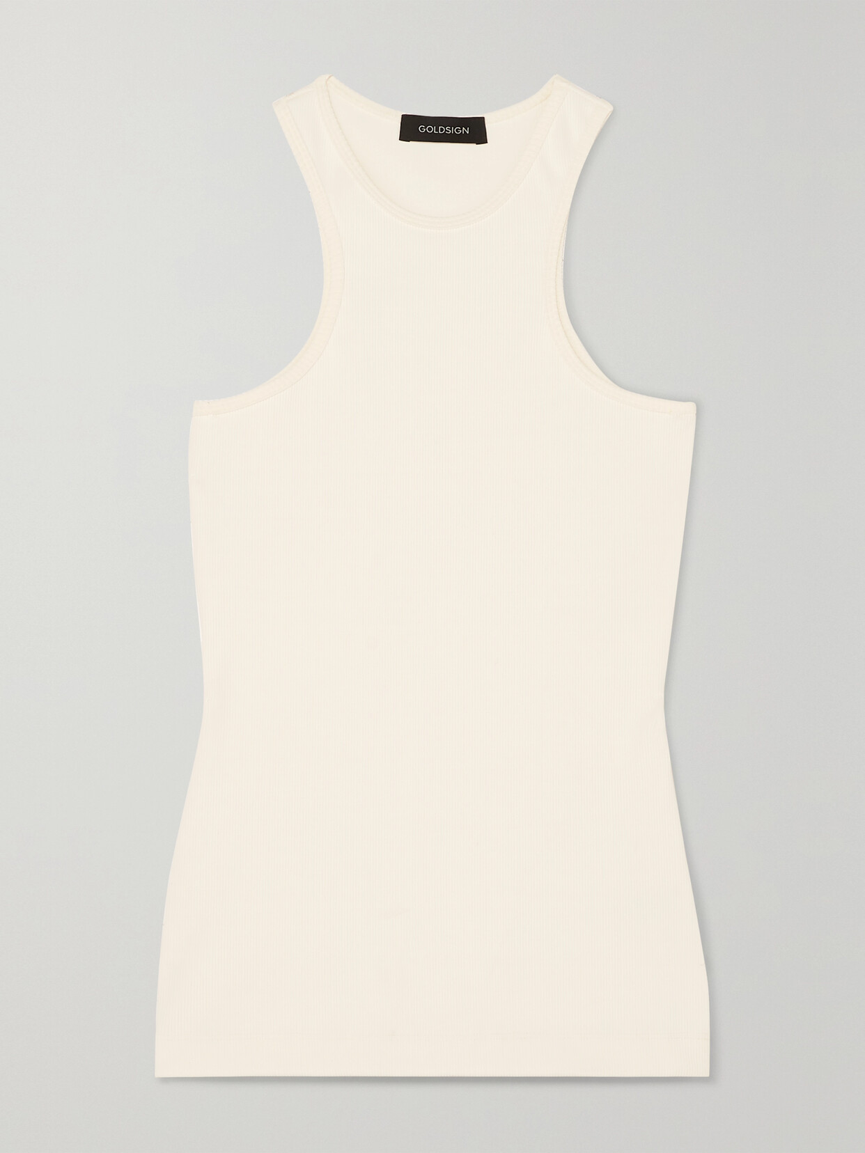 GOLDSIGN - Ribbed Stretch-jersey Tank - White 22 Awaiting product image