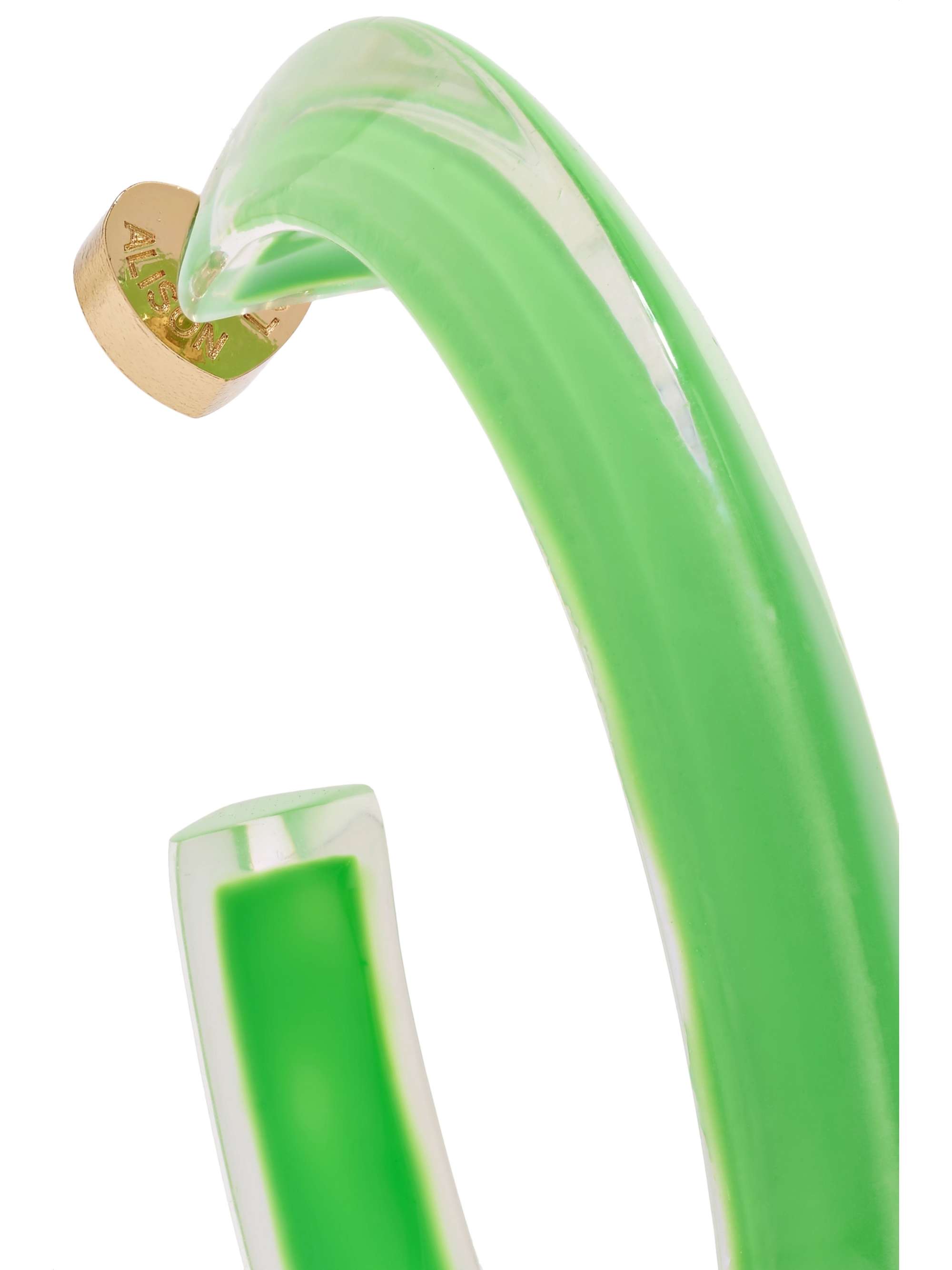 ALISON LOU Medium Jelly Lucite and enamel hoop earrings