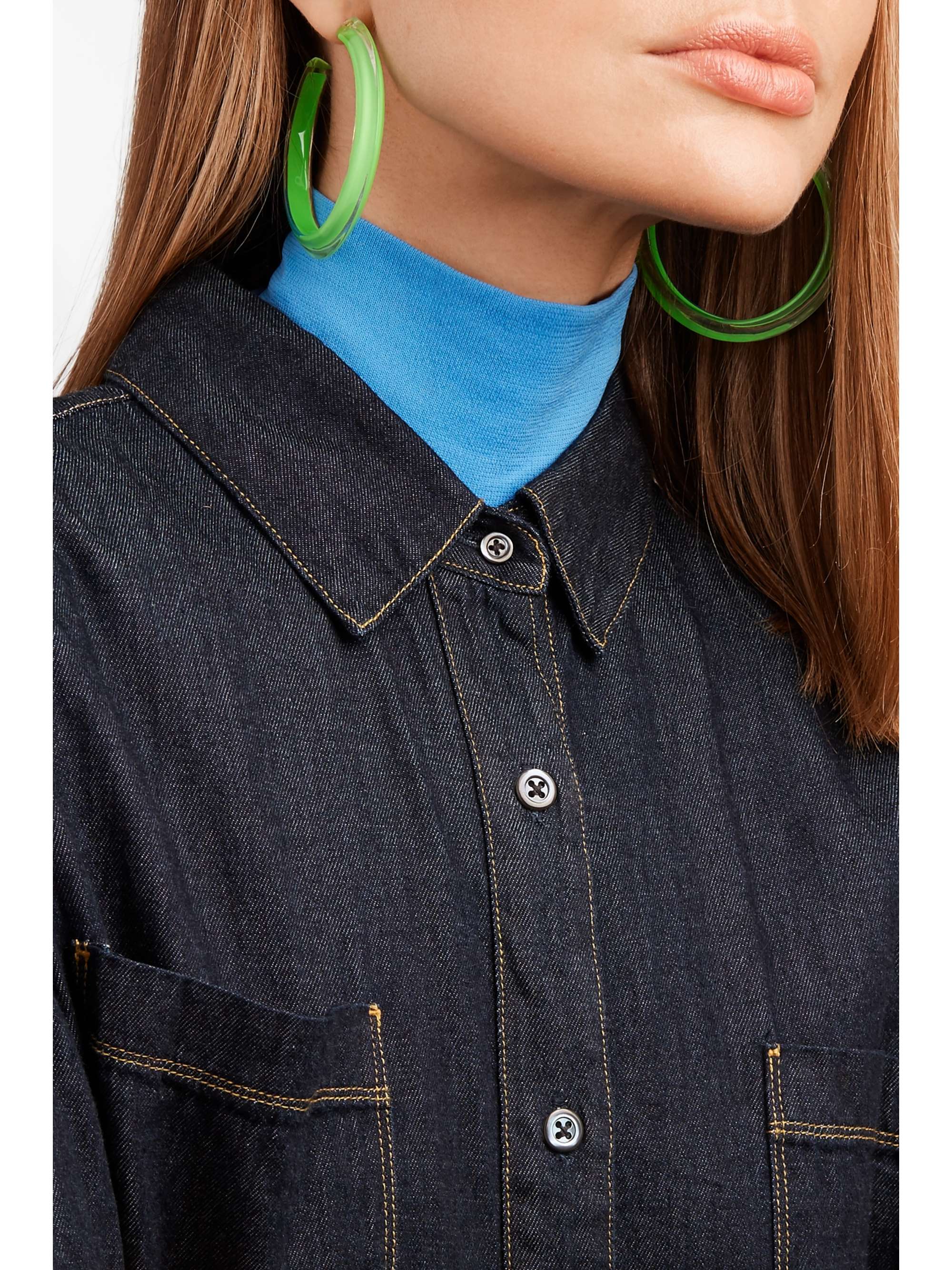 ALISON LOU Medium Jelly Lucite and enamel hoop earrings