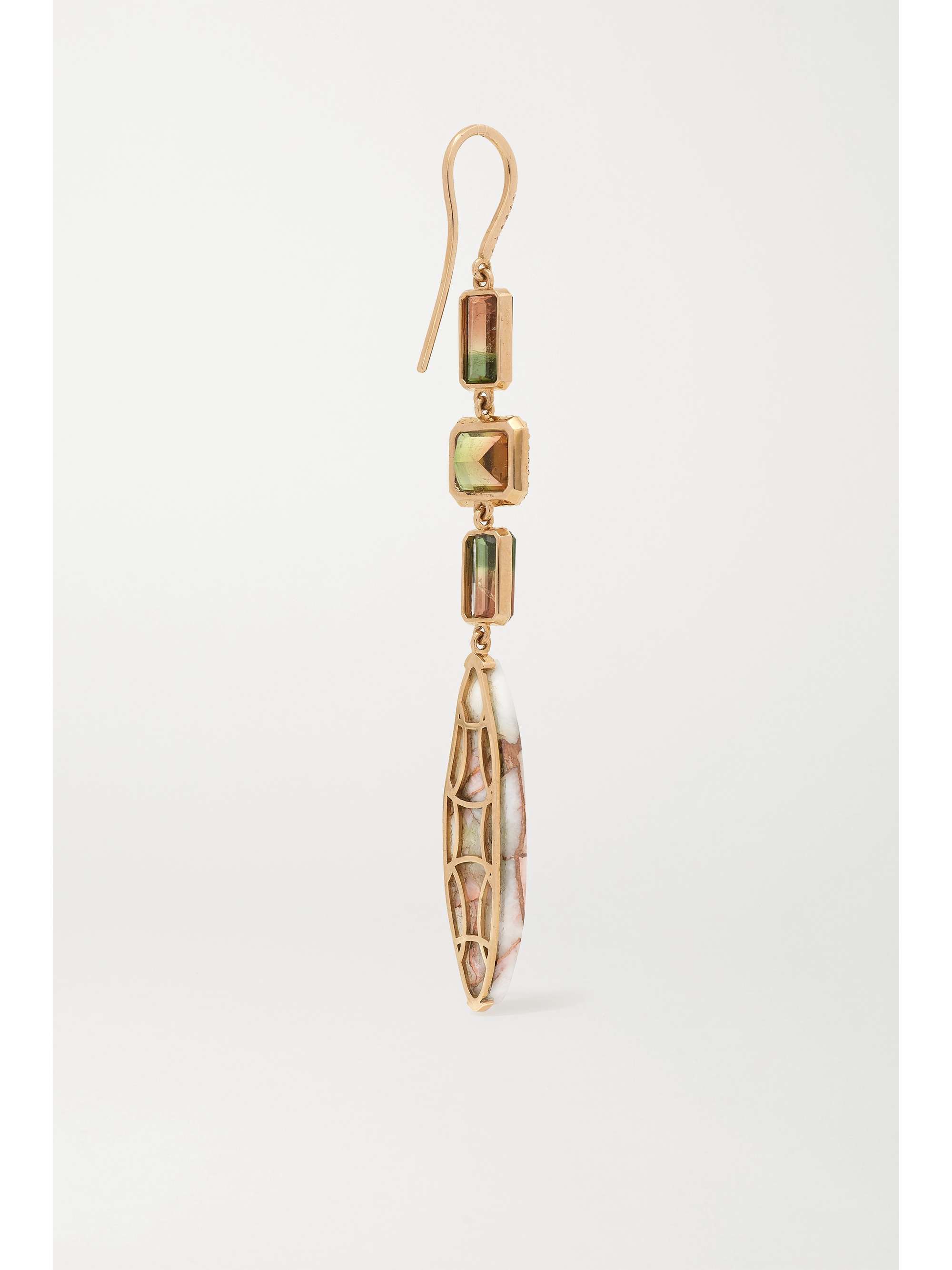GUITA M 18-karat rose gold multi-stone earrings