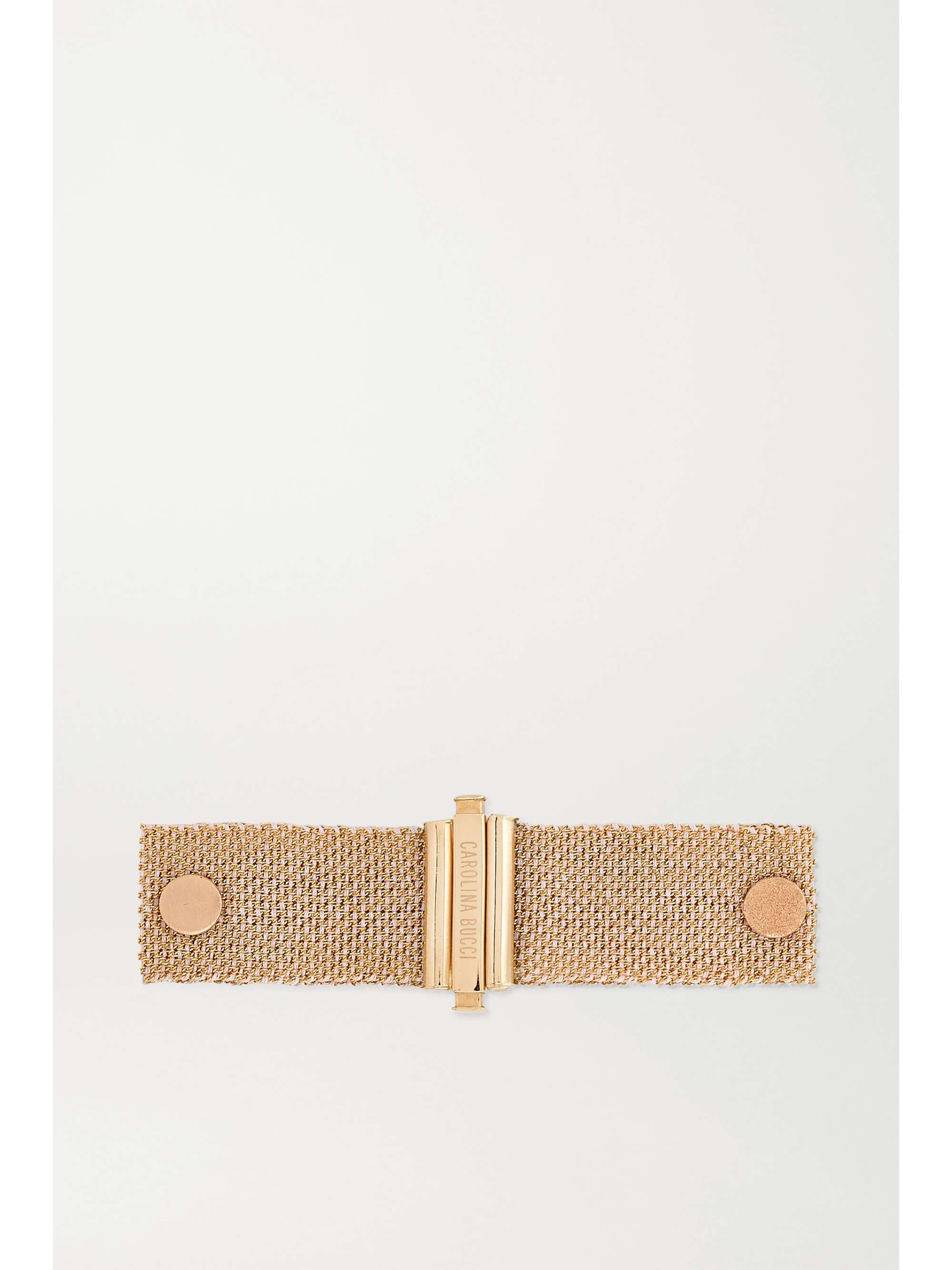 CAROLINA BUCCI Reversible 18-karat gold, silk and diamond bracelet