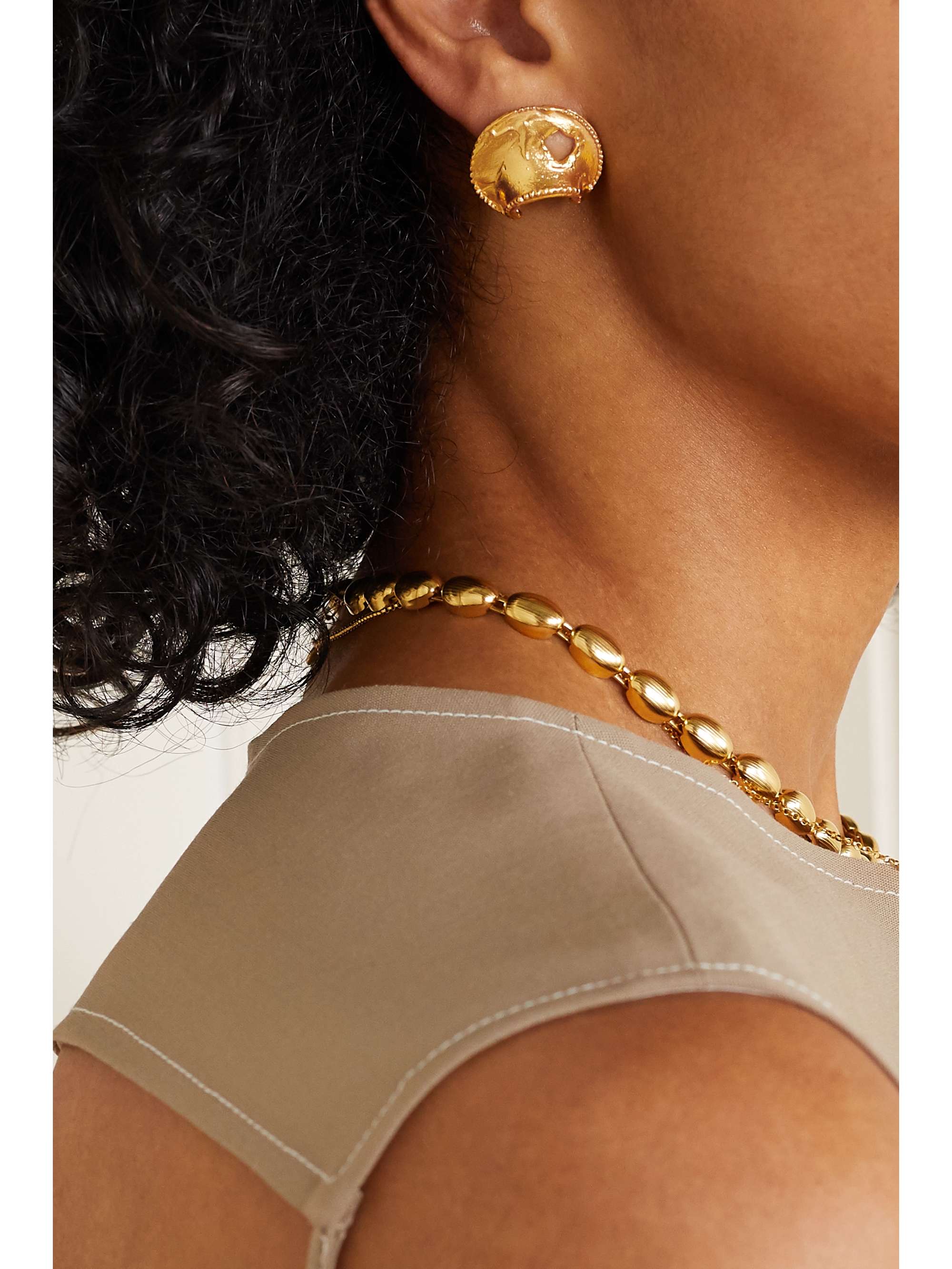 ALIGHIERI The Shield of Poetry gold-plated earrings