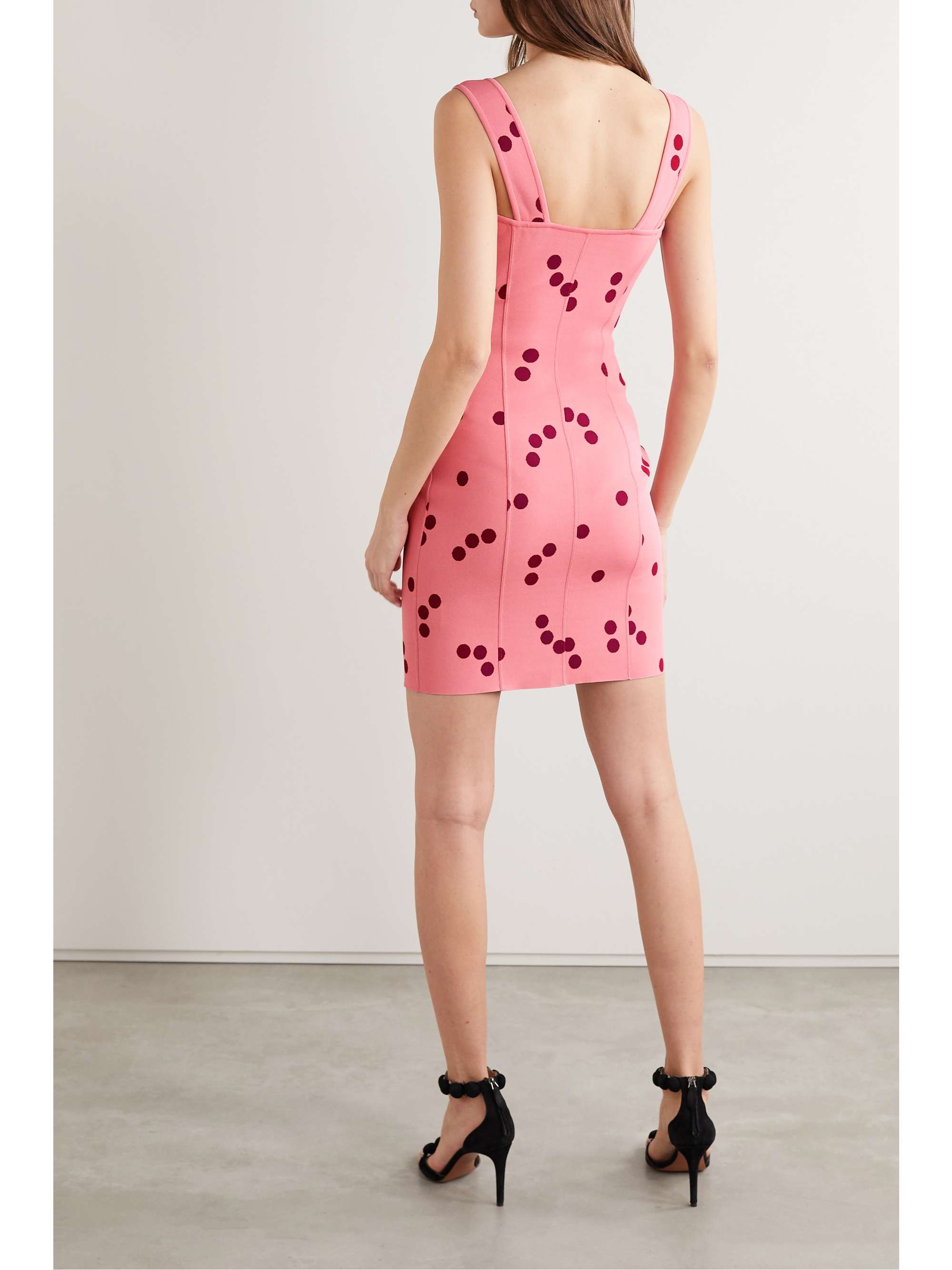 ALAÏA Edition polka-dot jacquard-knit mini dress