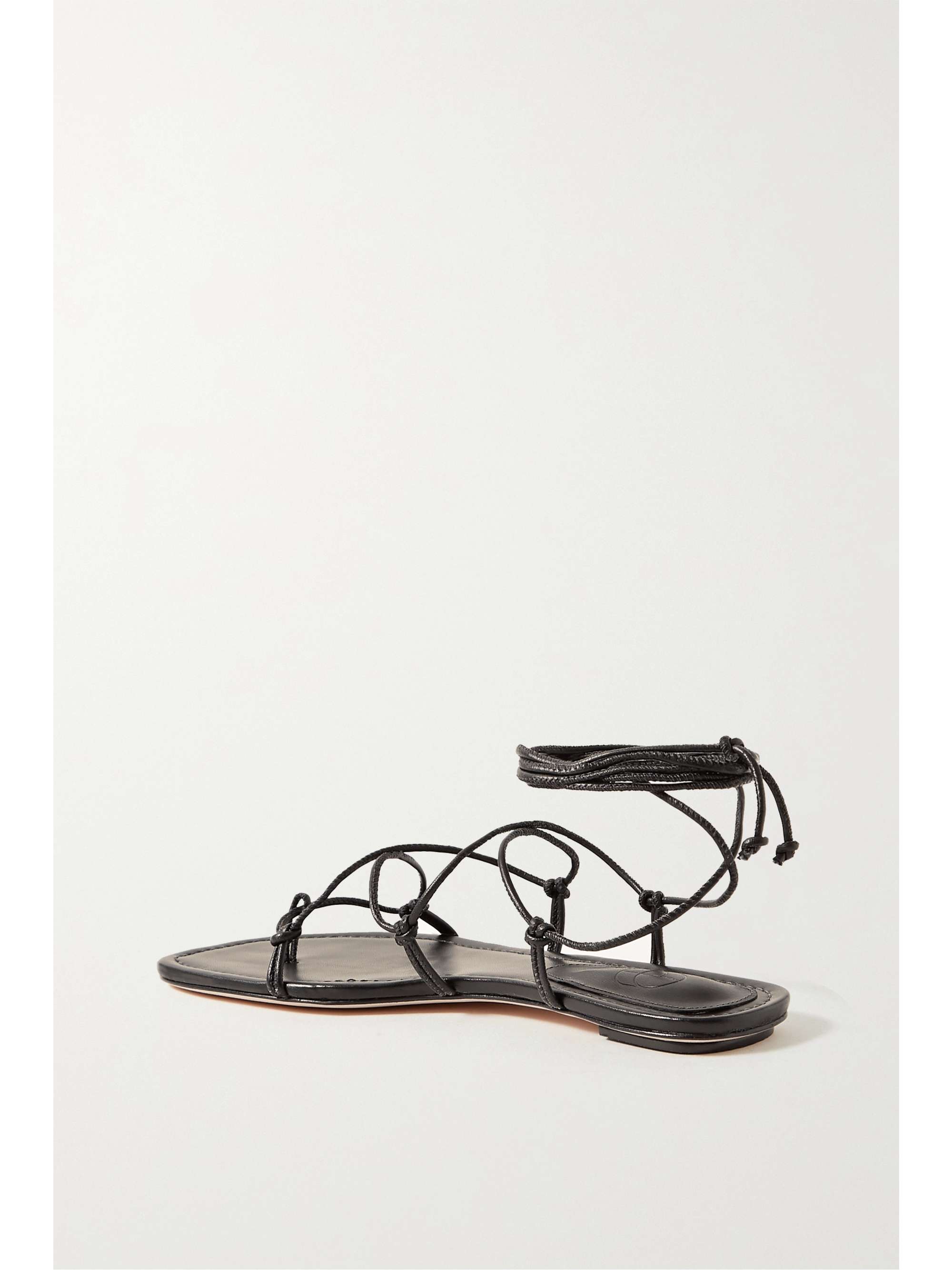 porte & paire black knotted sandals