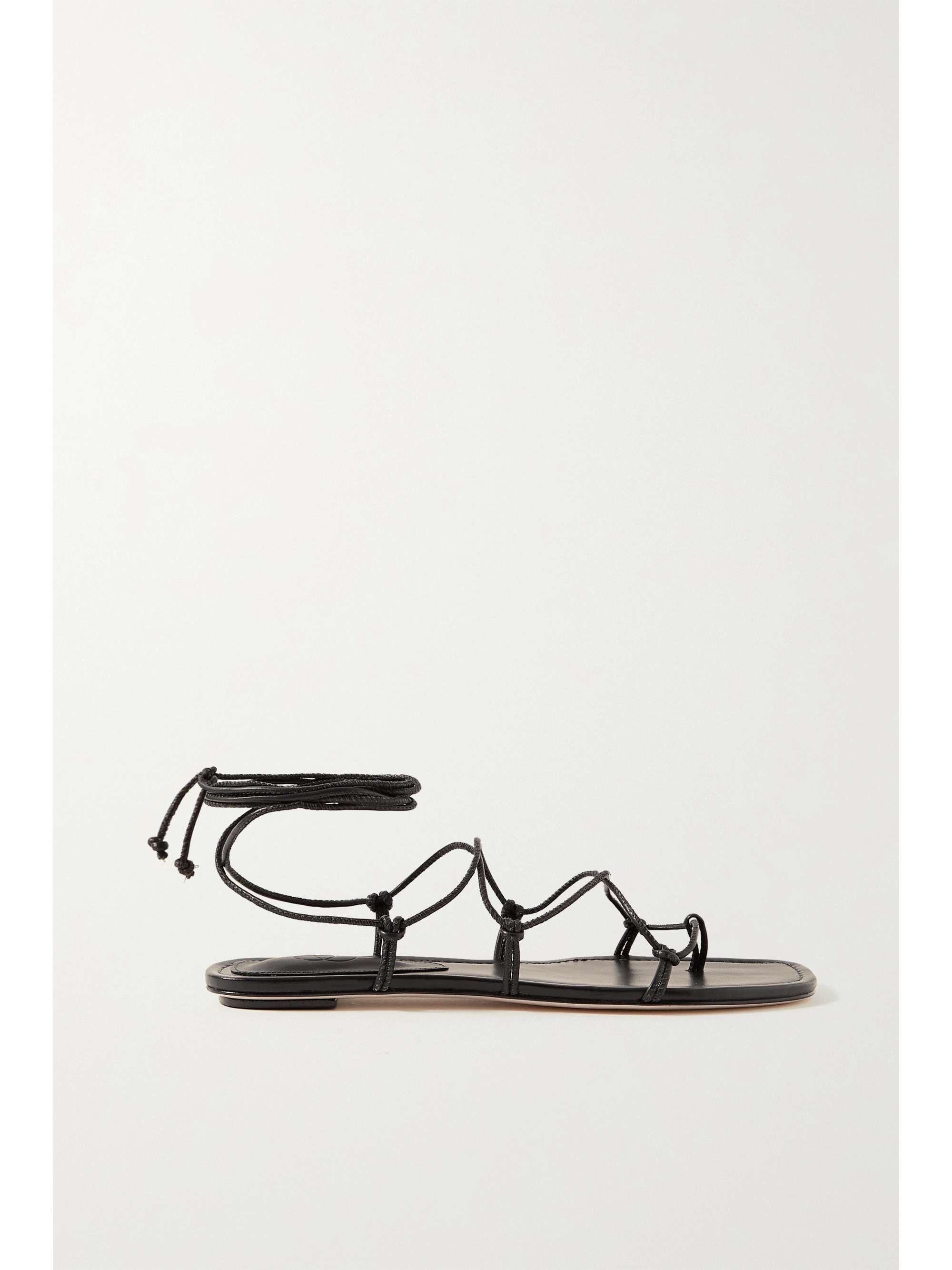 porte & paire black knotted sandals