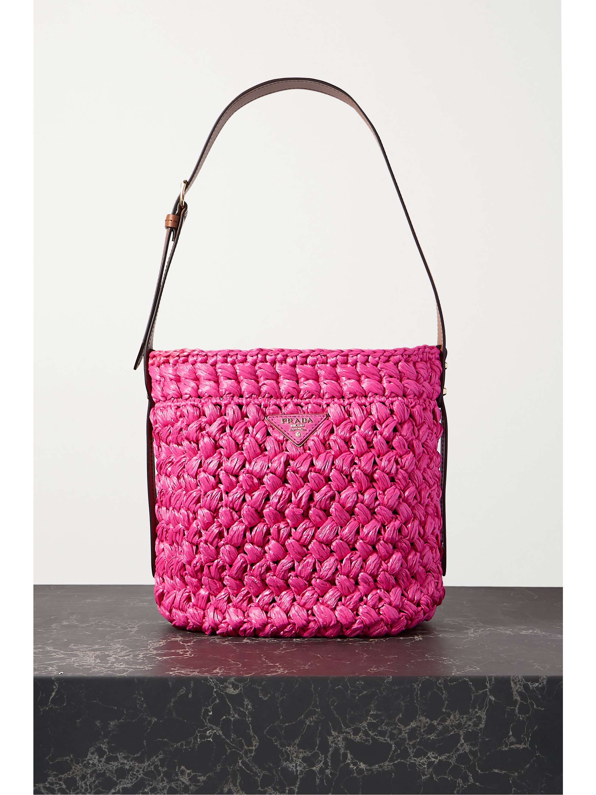 prada raffia clutch