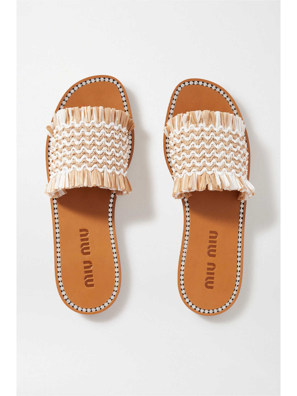 Miu miu raffia sandals cheap
