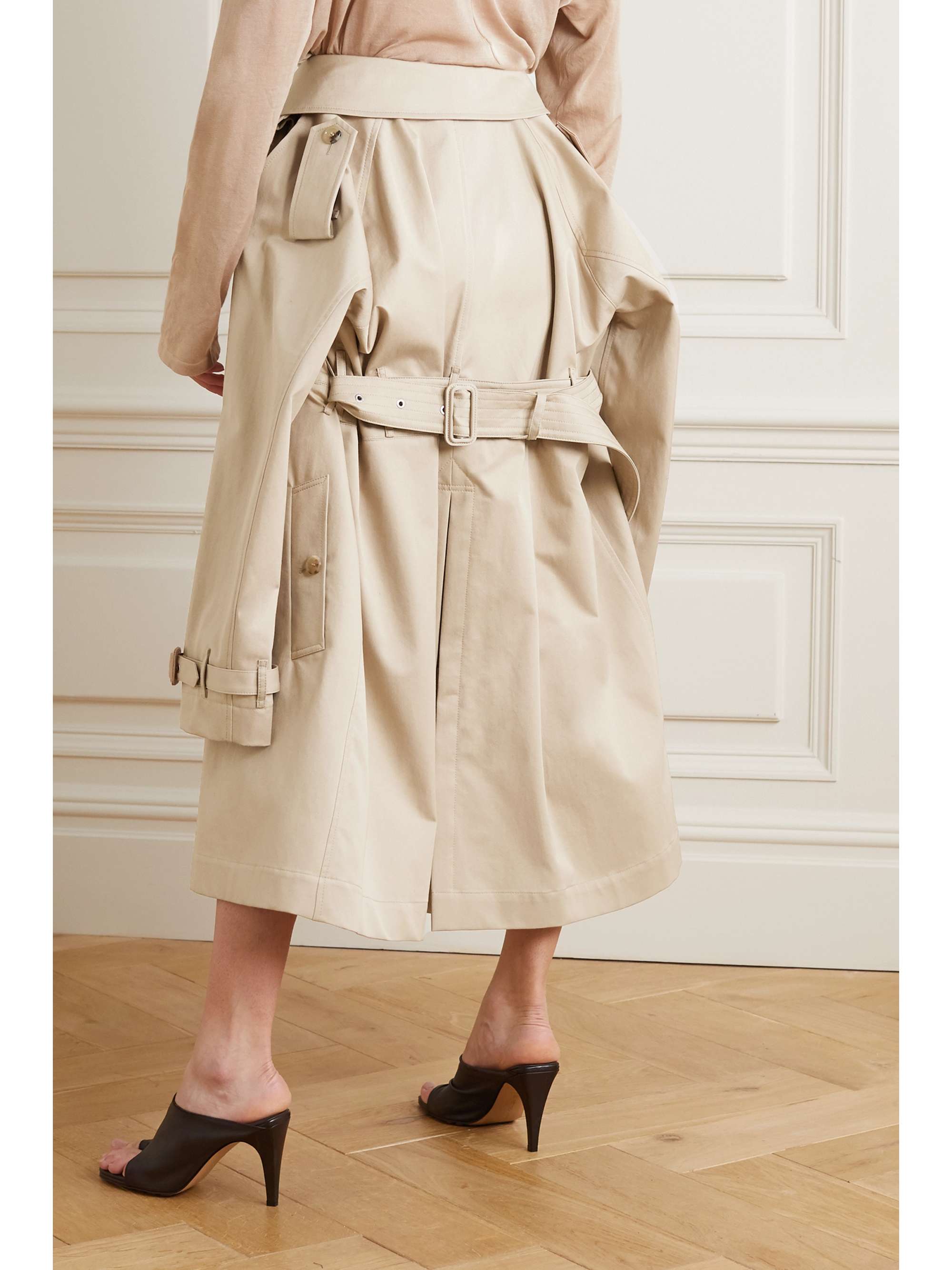 BURBERRY Convertible cotton-gabardine skirt