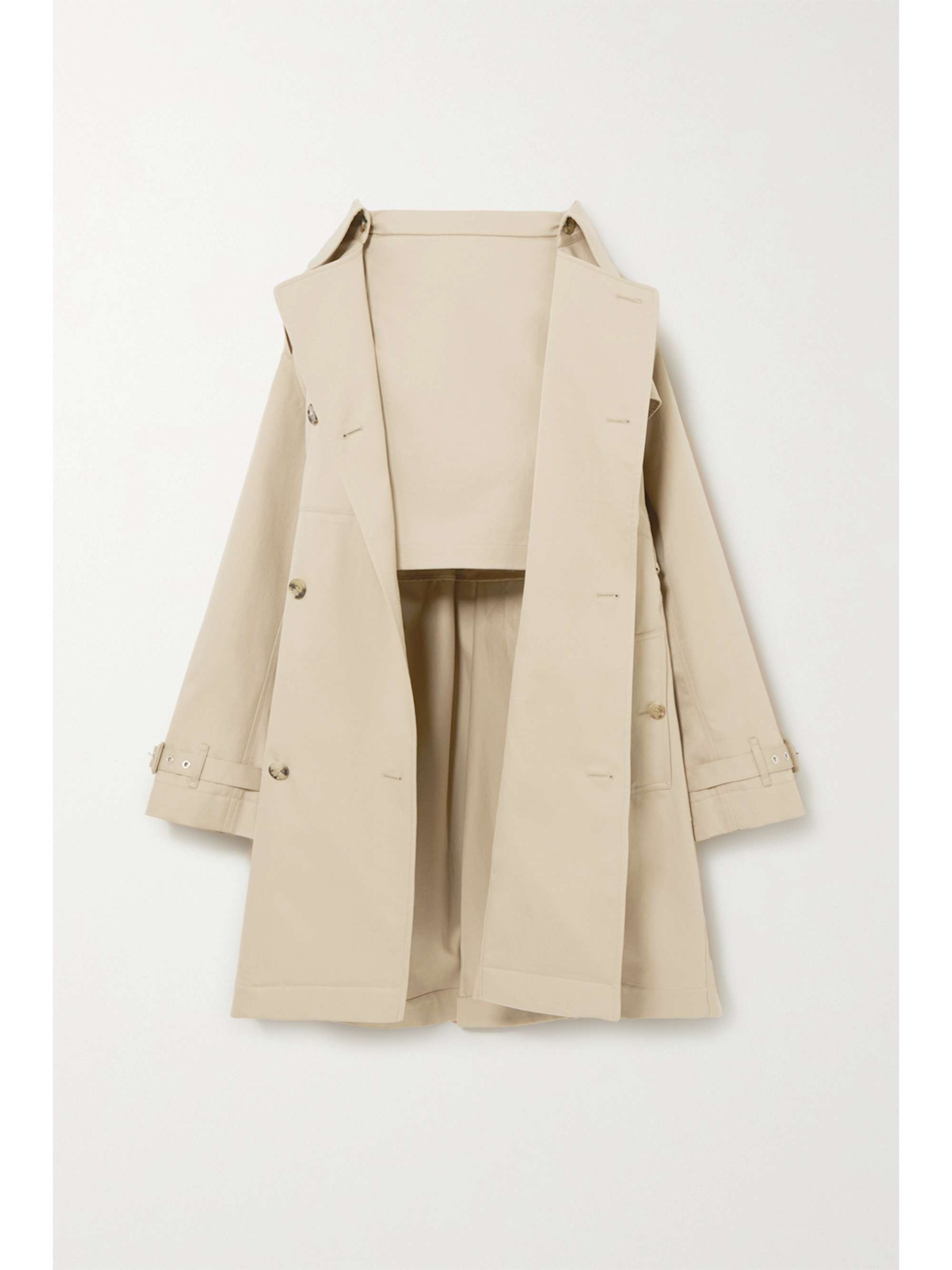BURBERRY Convertible cotton-gabardine skirt