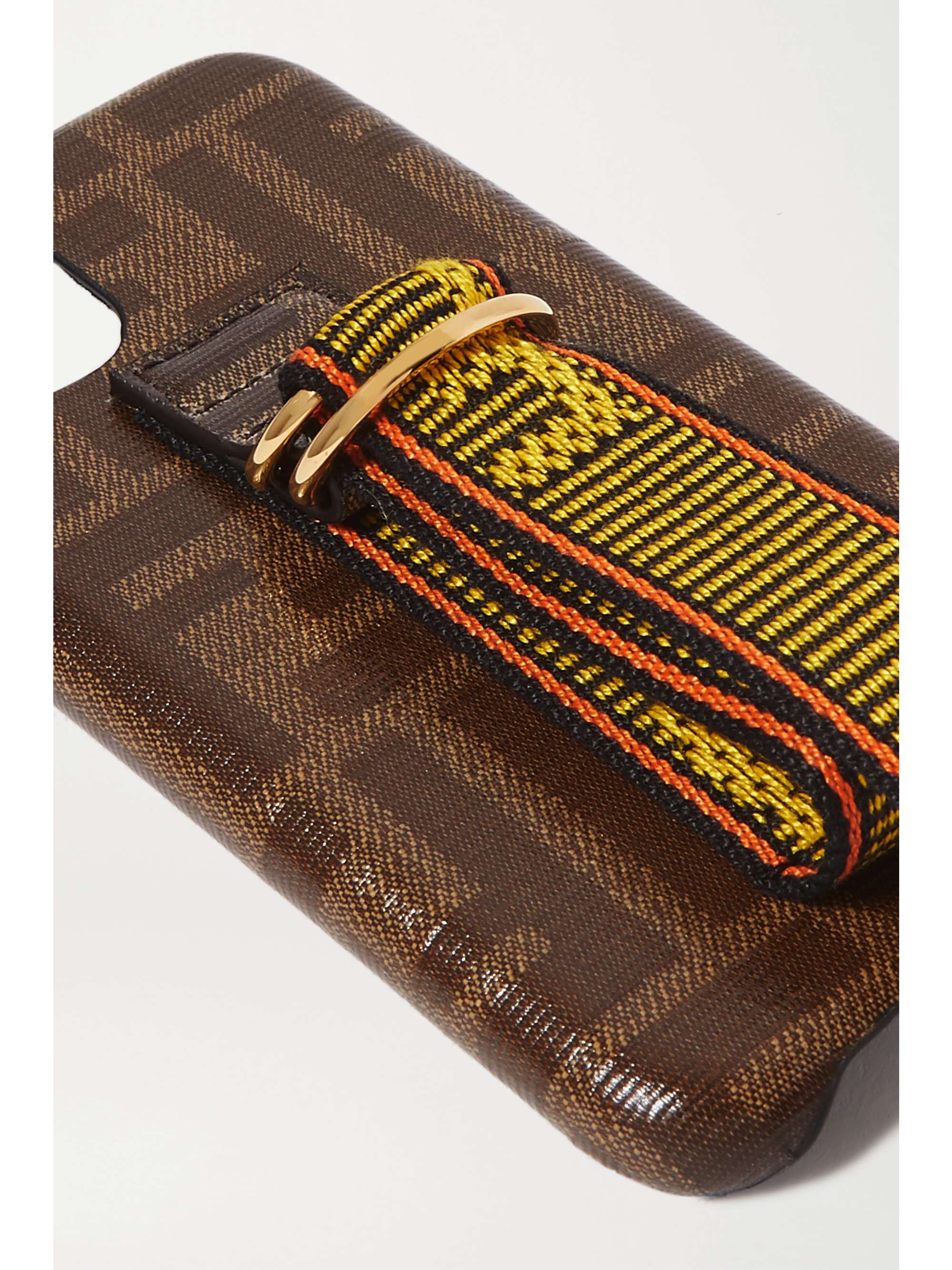 FENDI Canvas-trimmed printed textured-silicone iPhone 11 Pro case
