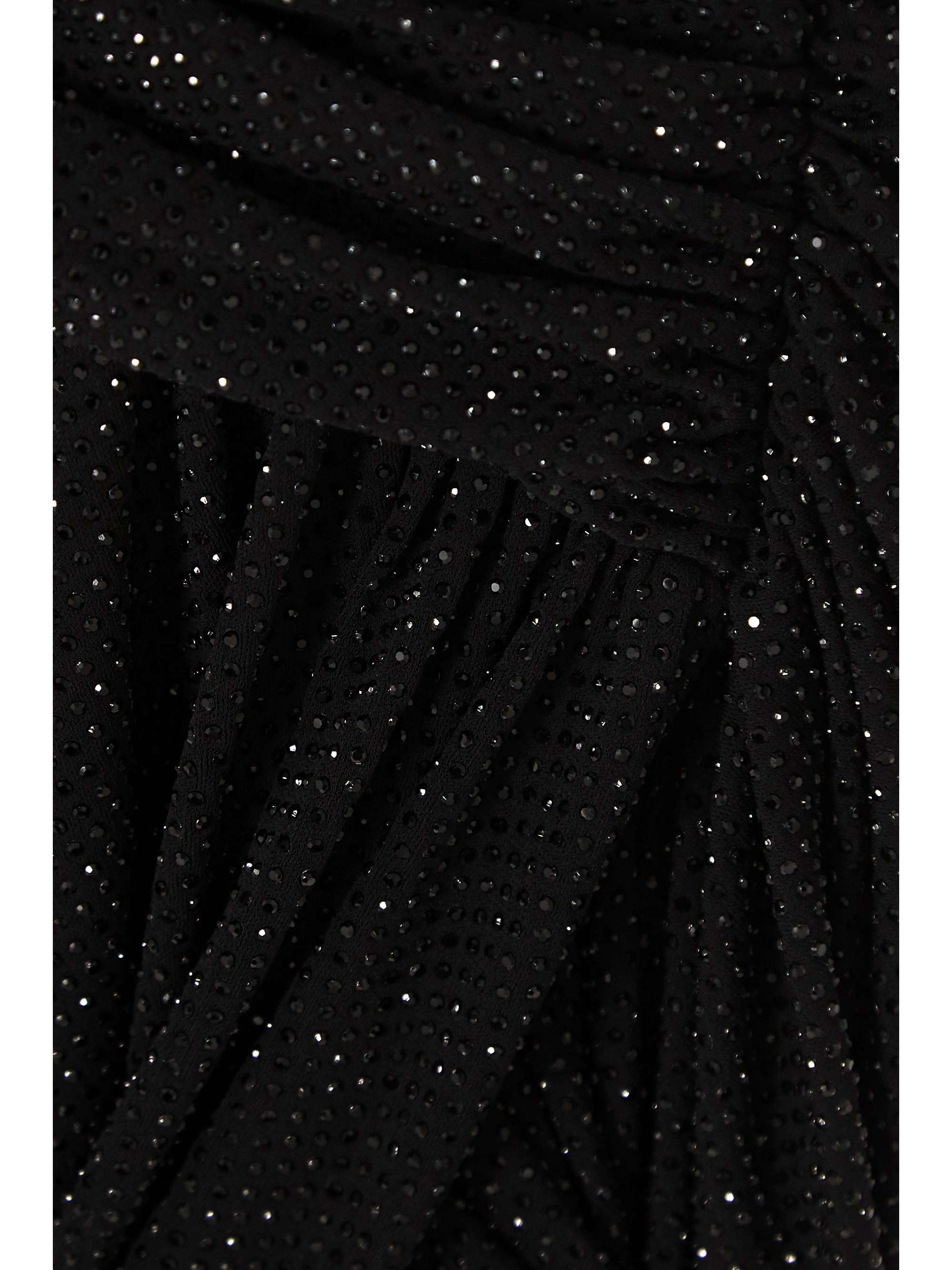 ALEXANDRE VAUTHIER Asymmetric ruched crystal-embellished stretch-jersey gown
