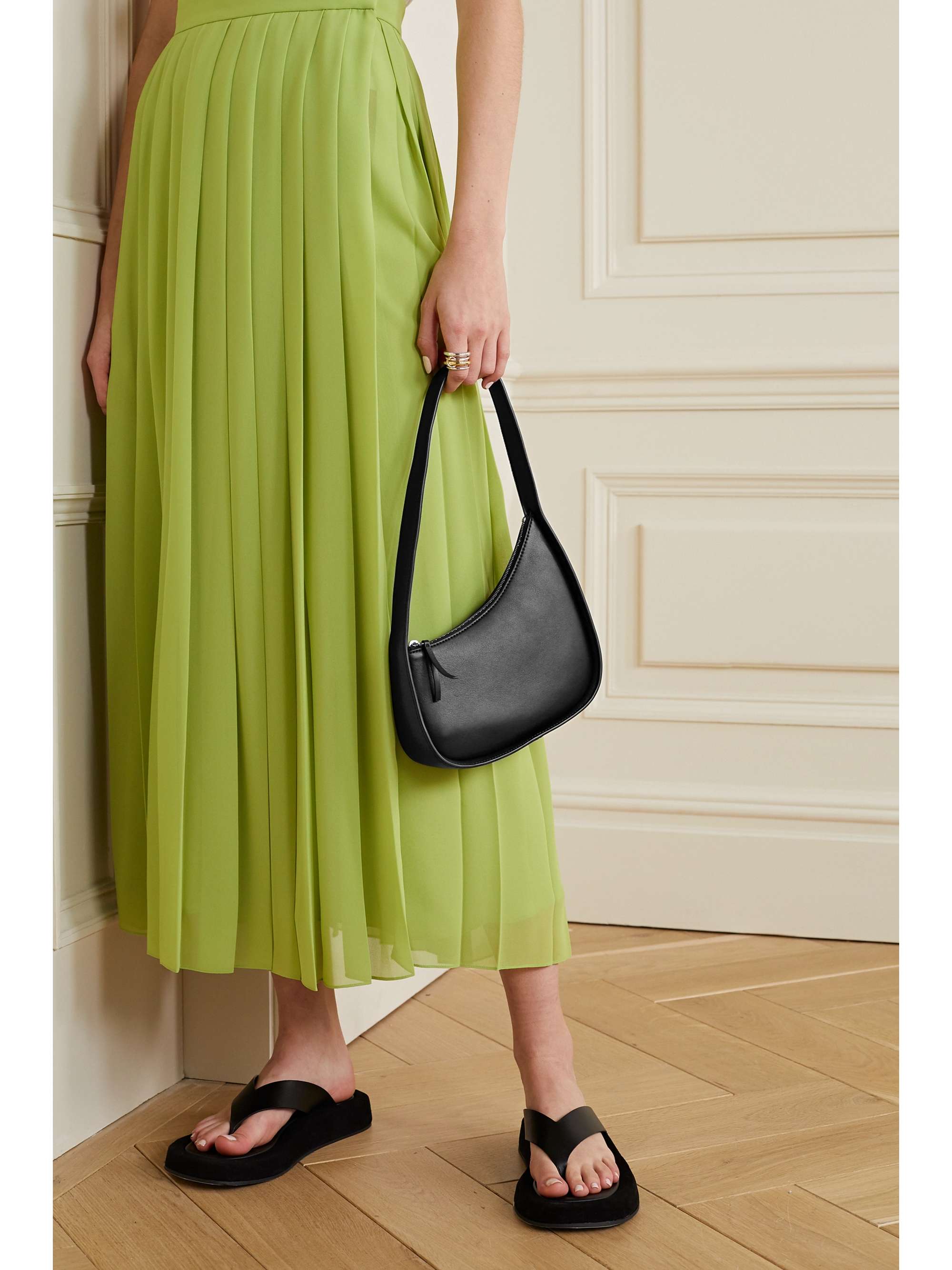 THE ROW Half Moon leather shoulder bag