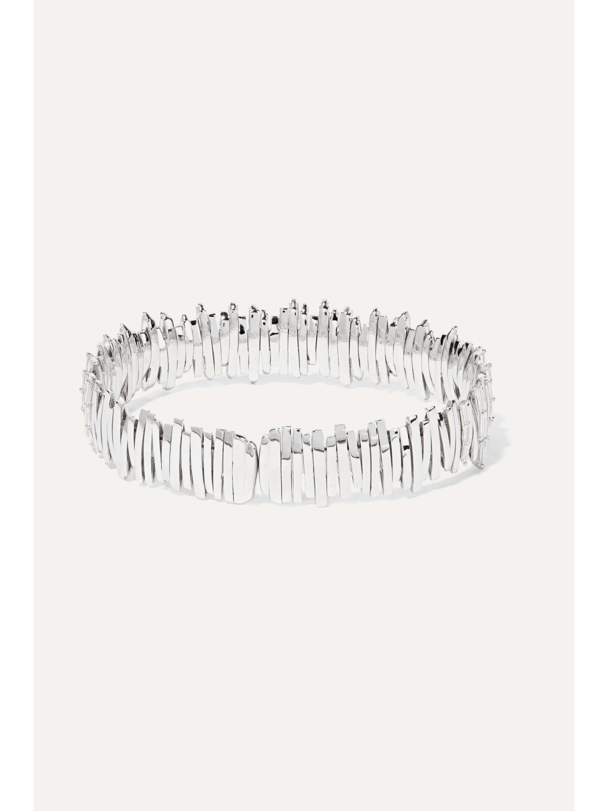 SUZANNE KALAN 18-karat white gold diamond bracelet