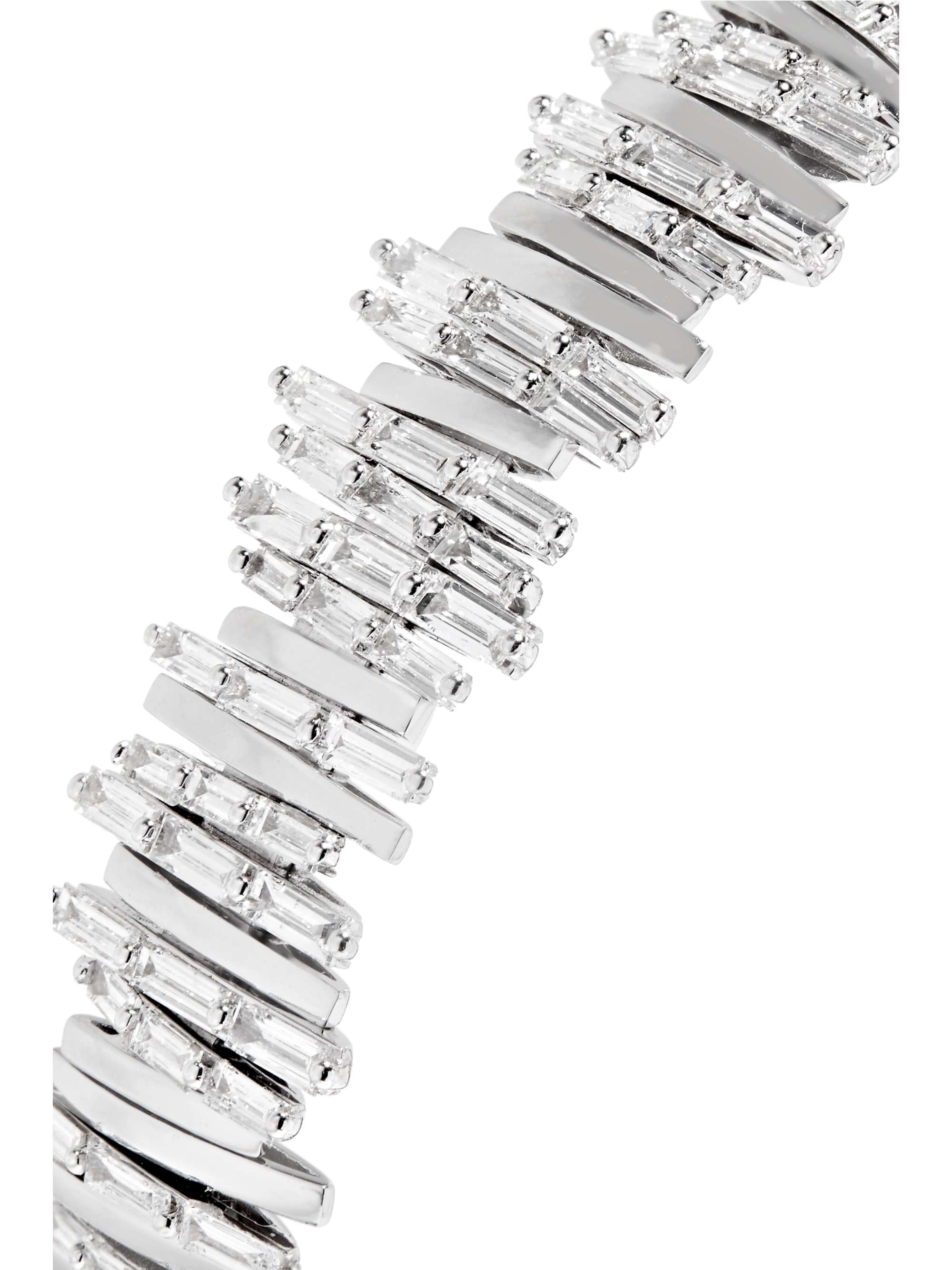 SUZANNE KALAN 18-karat white gold diamond bracelet