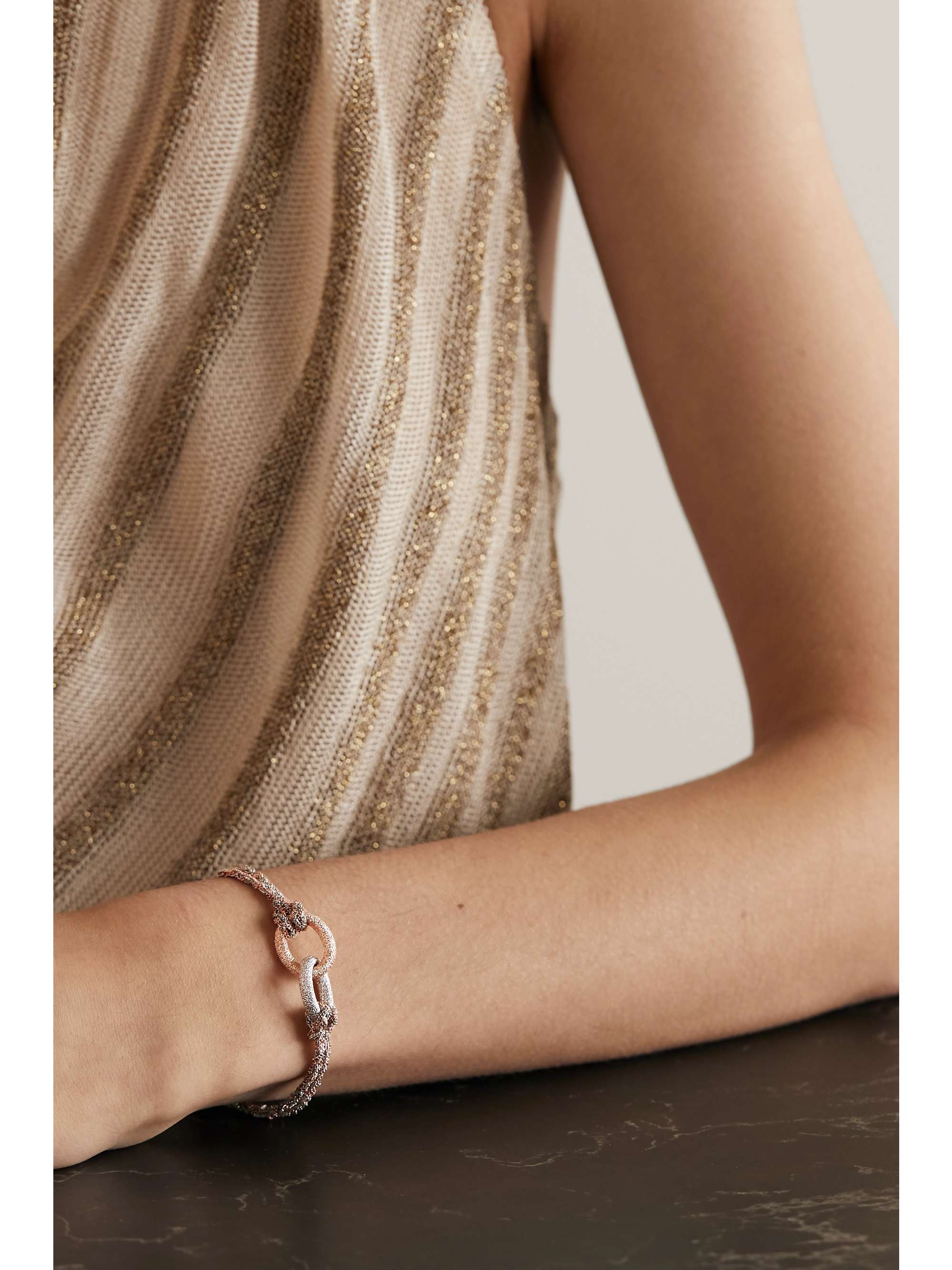 CAROLINA BUCCI Virtue Lucky 18-karat rose and yellow gold bracelet