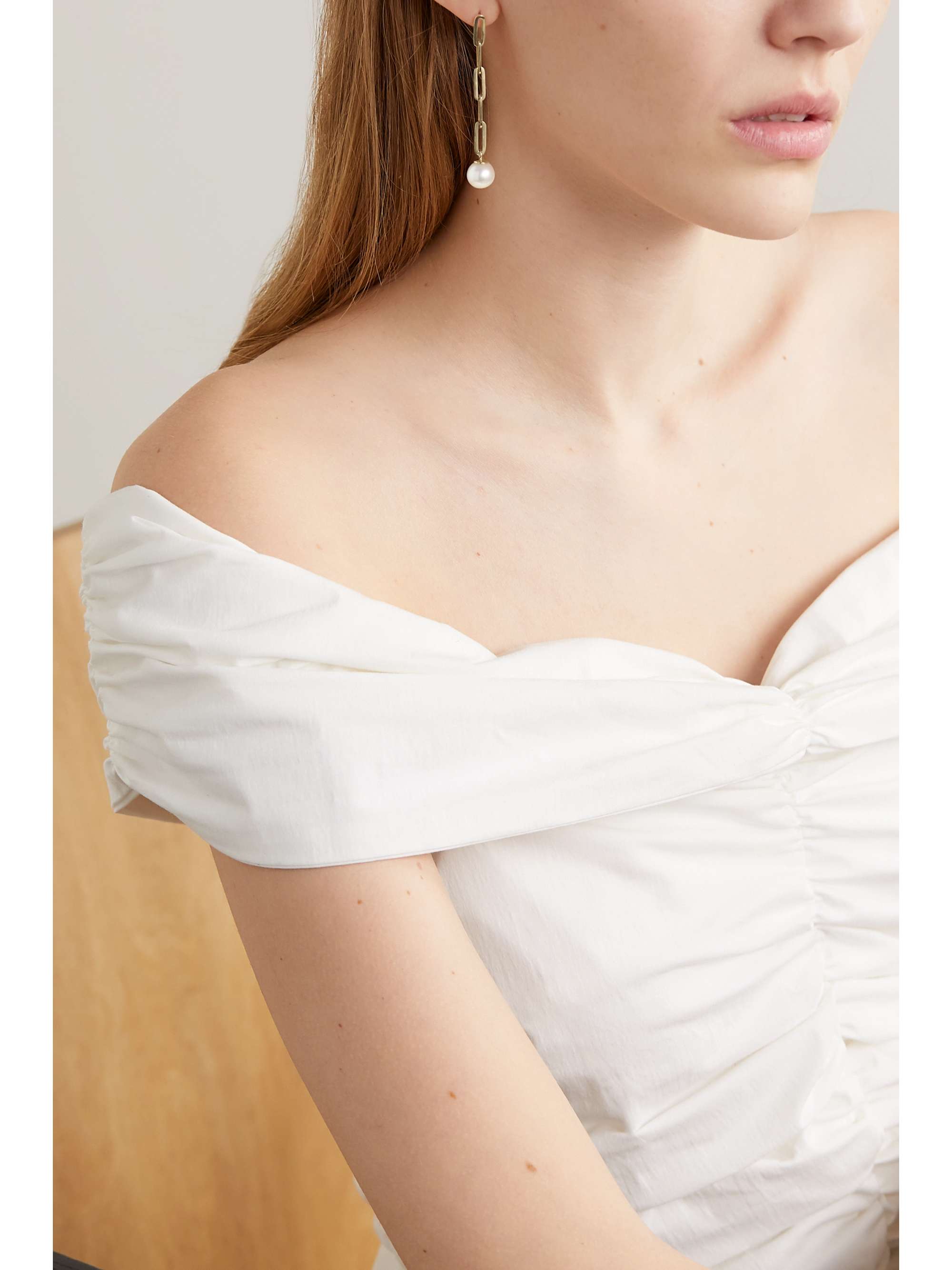 MATEO 14-karat gold pearl earrings