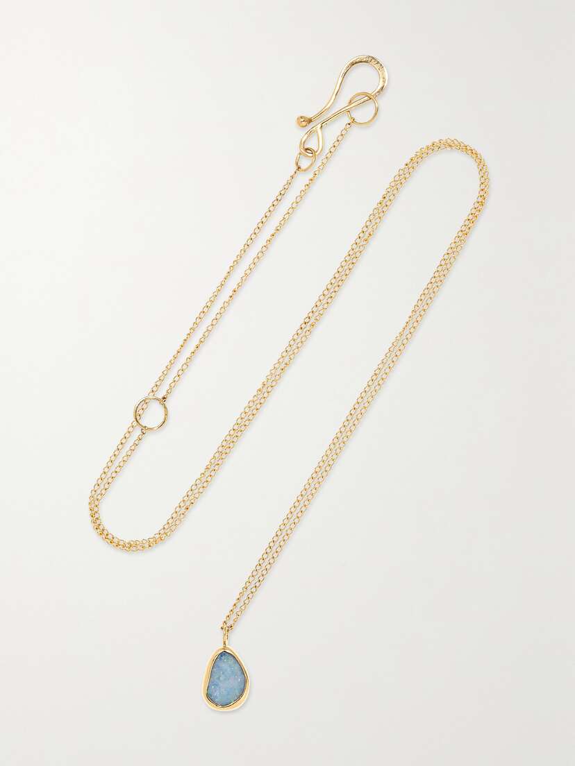 Melissa Joy Manning 14-karat Gold Opal Necklace