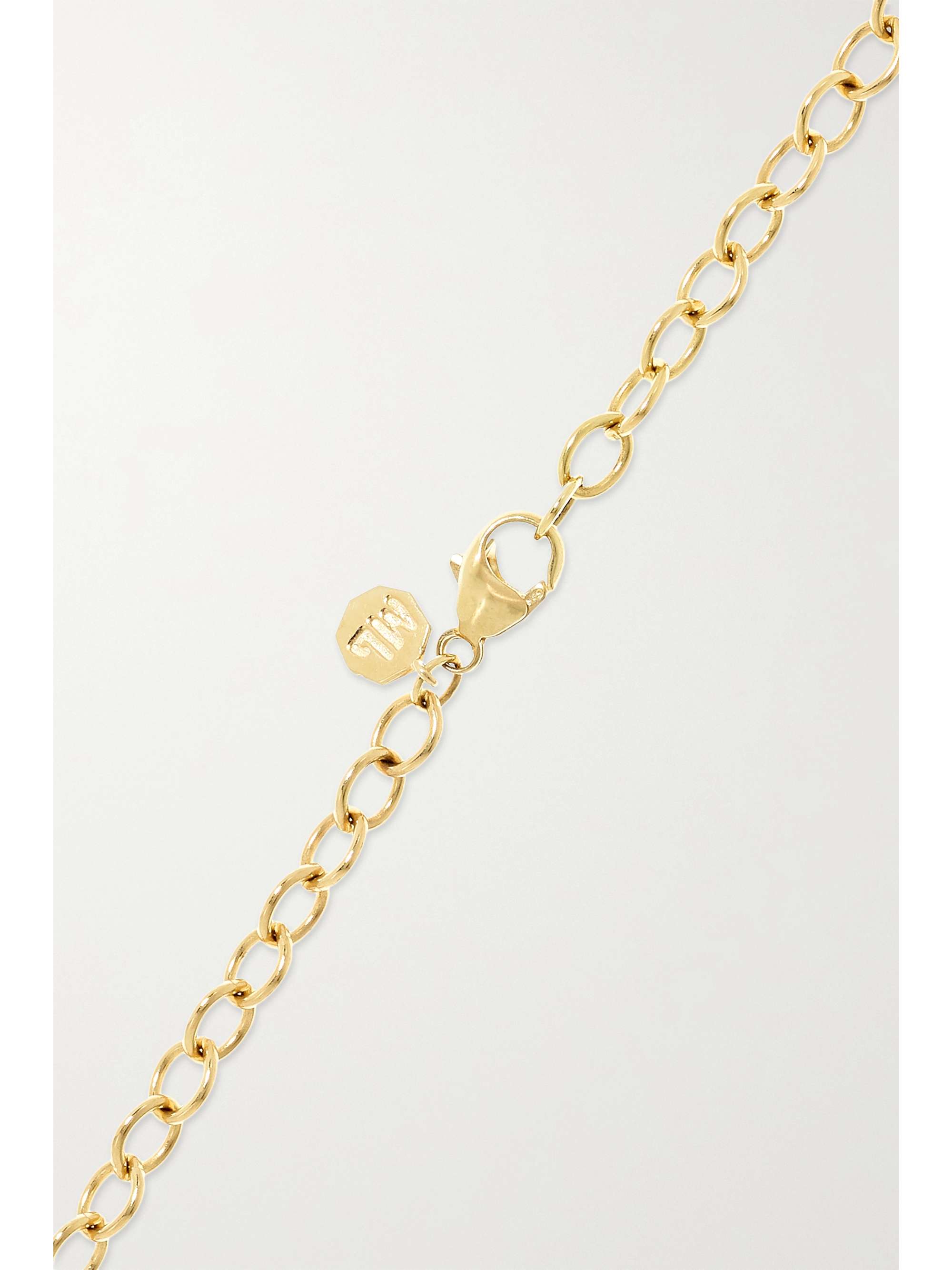 MARLO LAZ Coin 14-karat gold multi-stone necklace