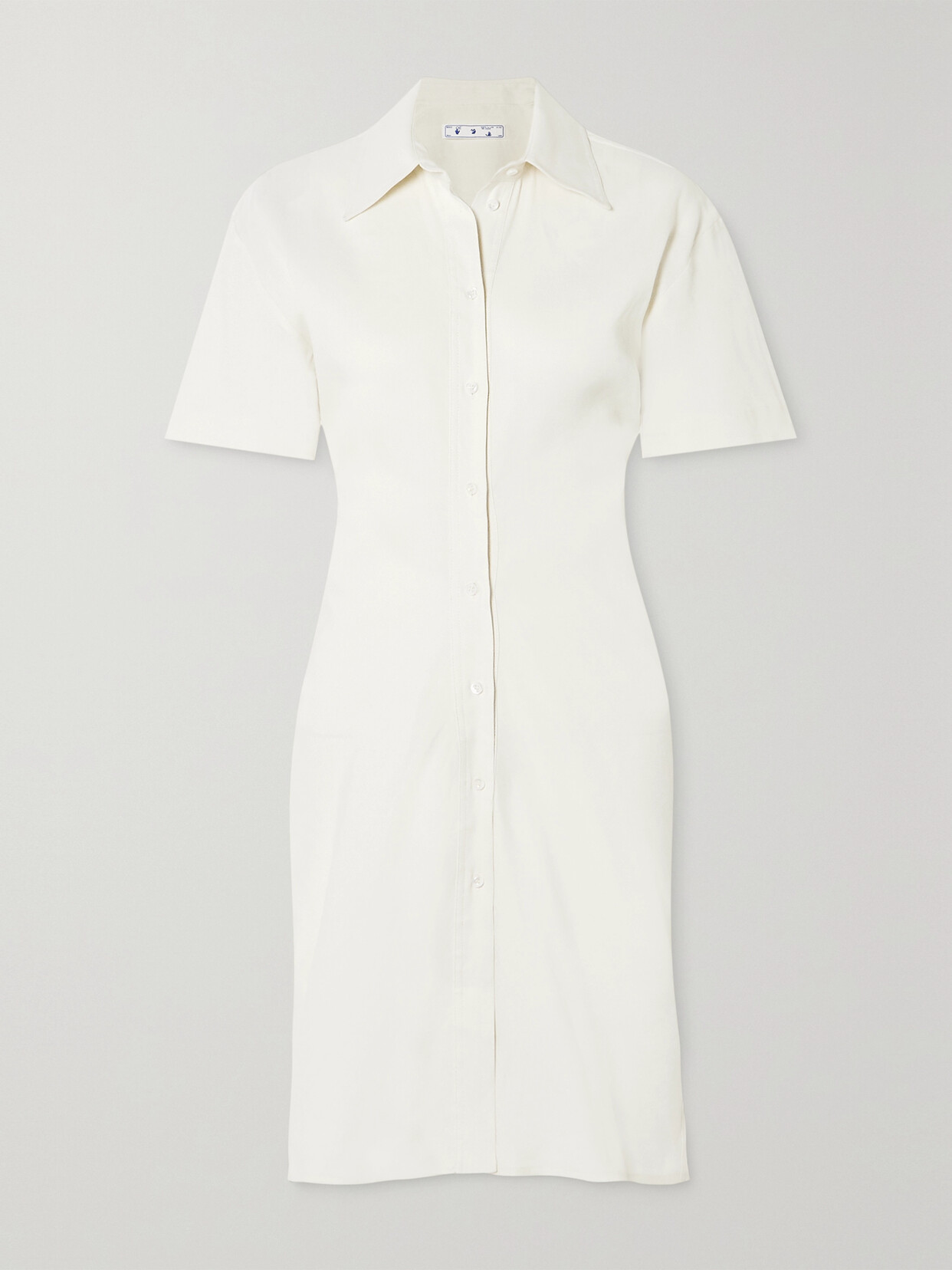 Off-White - Linen-blend Twill Mini Shirt Dress - IT44