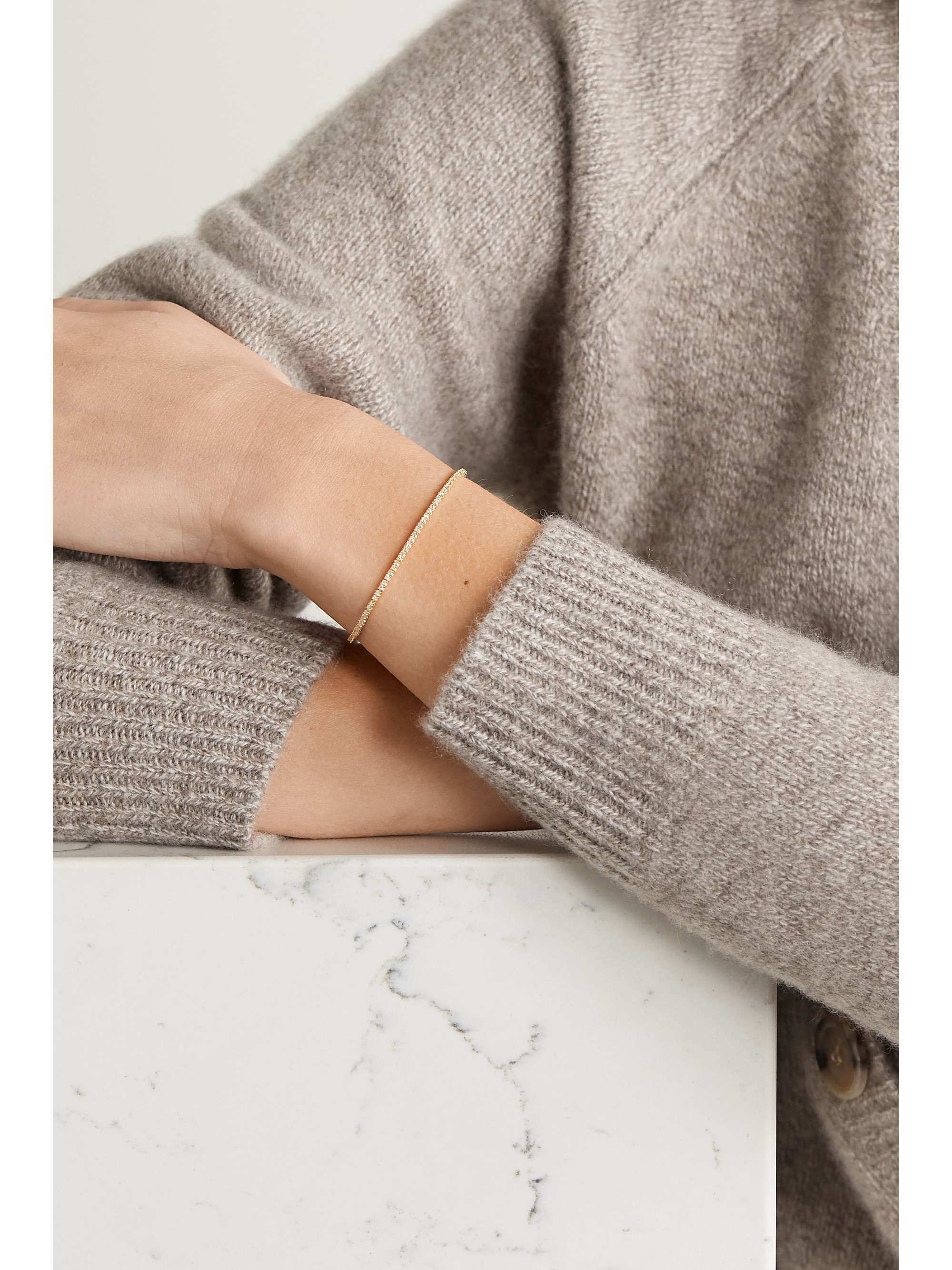 STONE AND STRAND 14-karat gold diamond bracelet